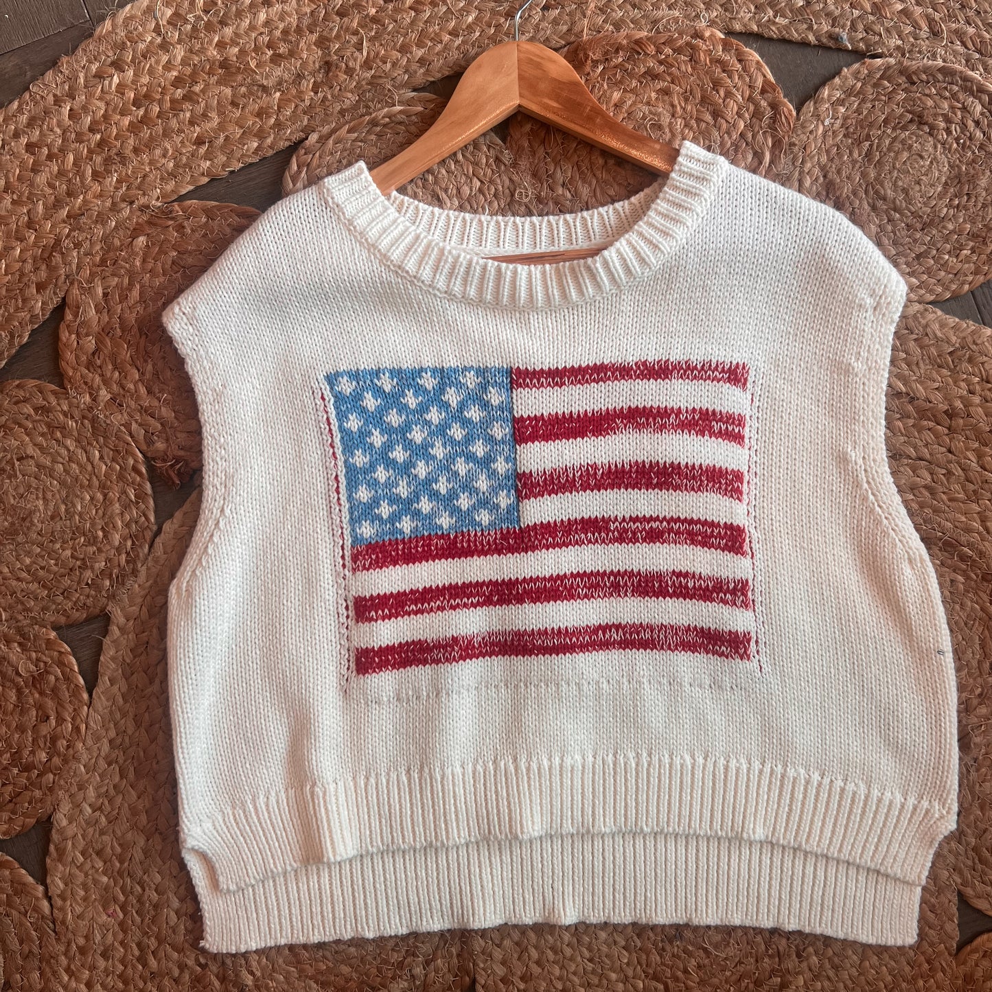 American Flag Pullover
