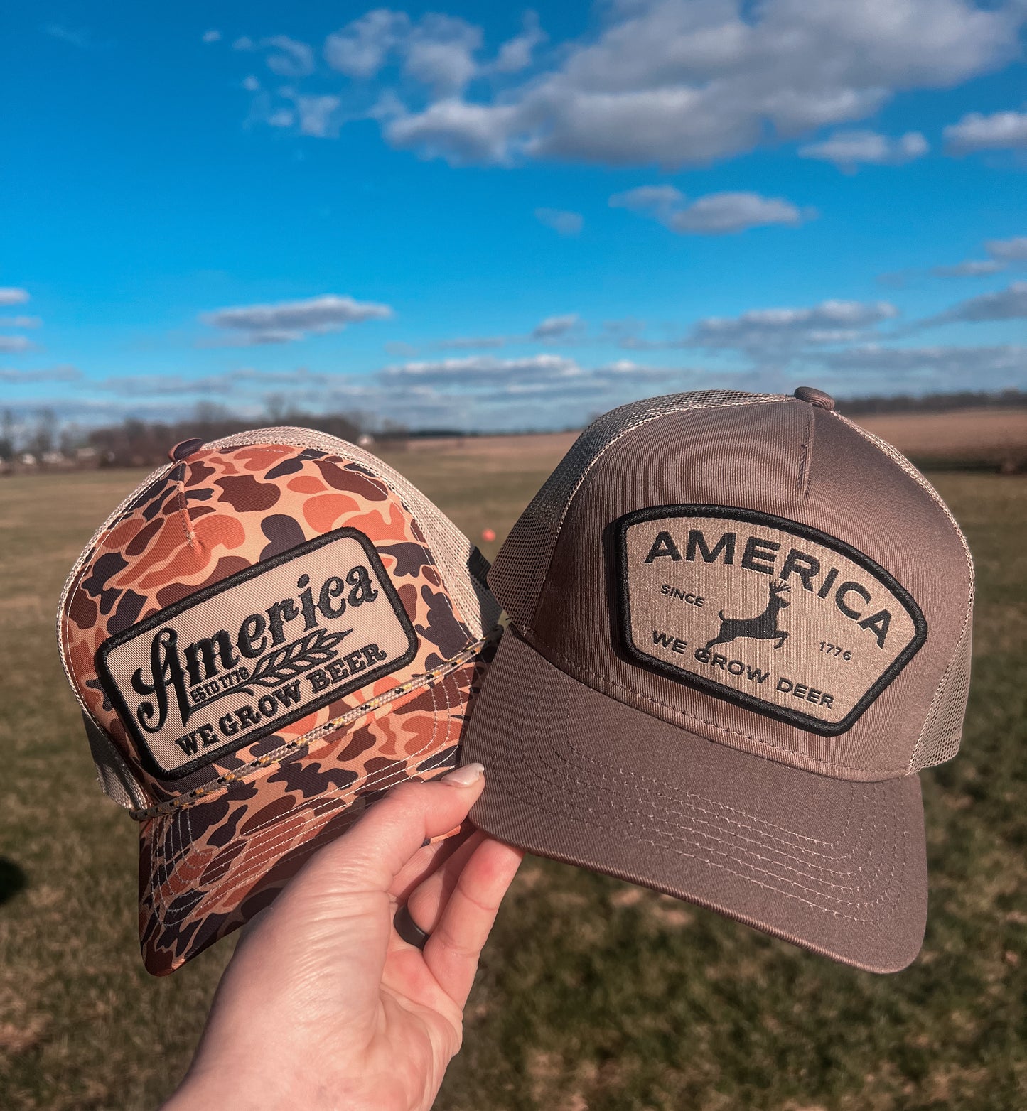America We Grow Deer Hat