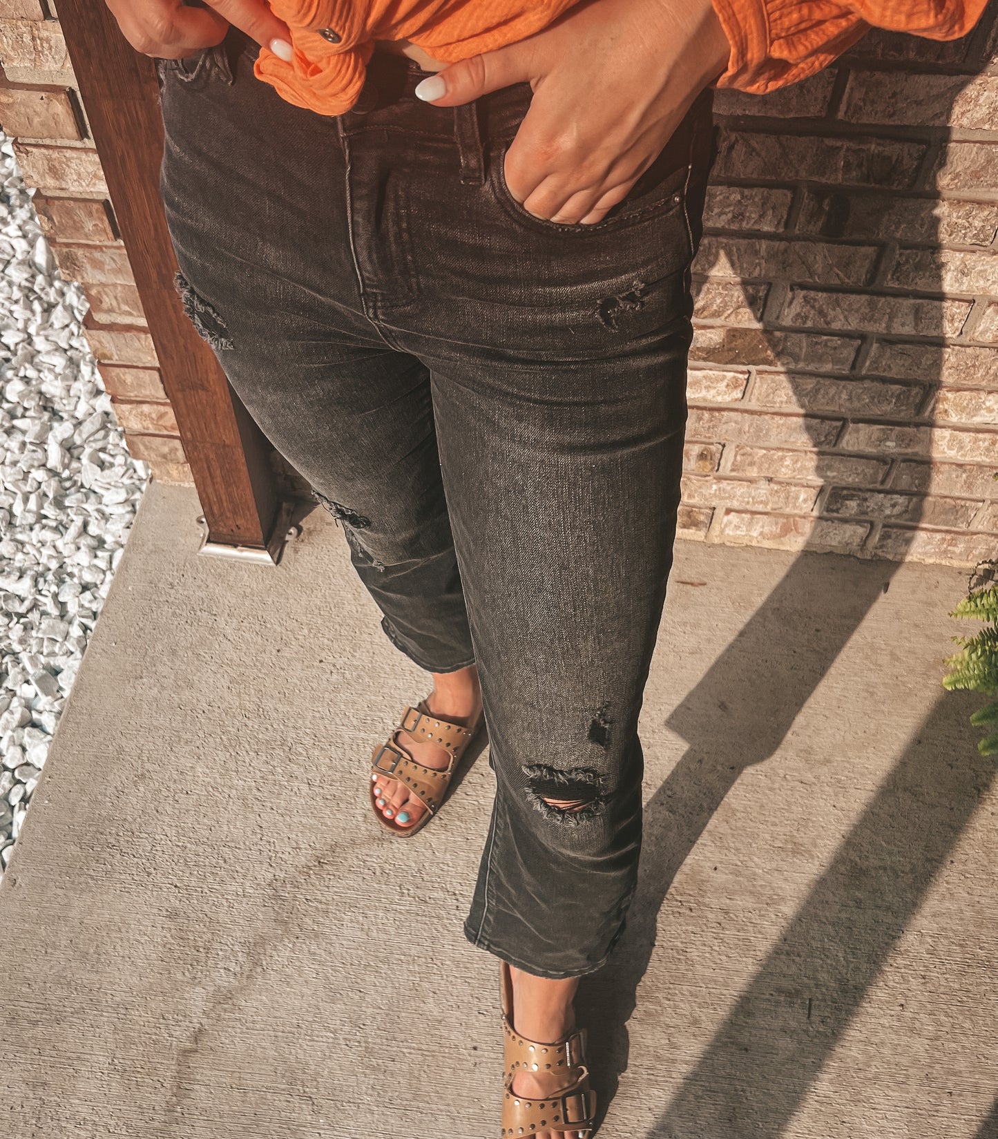 Black Vintage Straight Leg Jeans