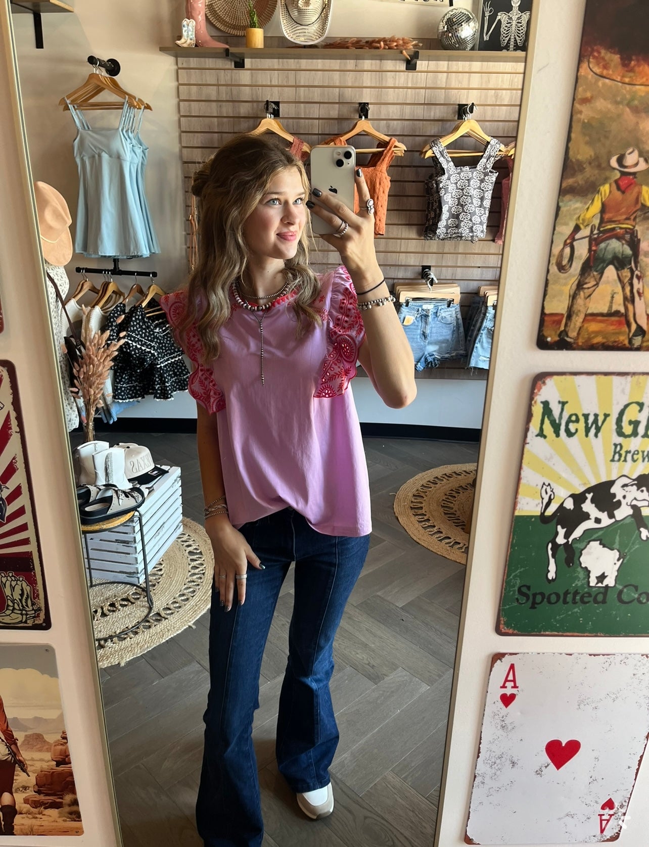 Lilac Rose Ruffle Top