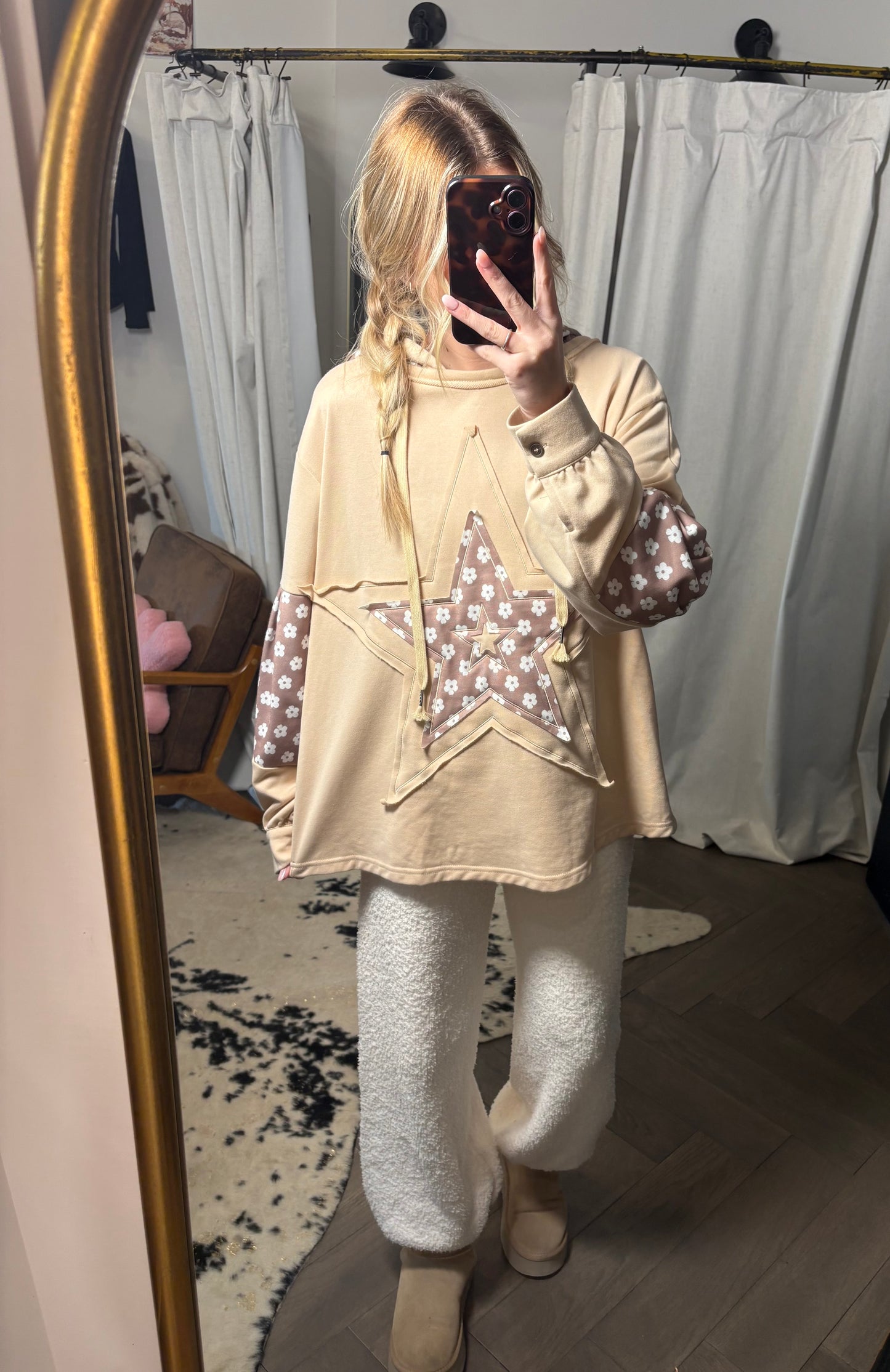 Flower Power Patchwork Sweatshirt