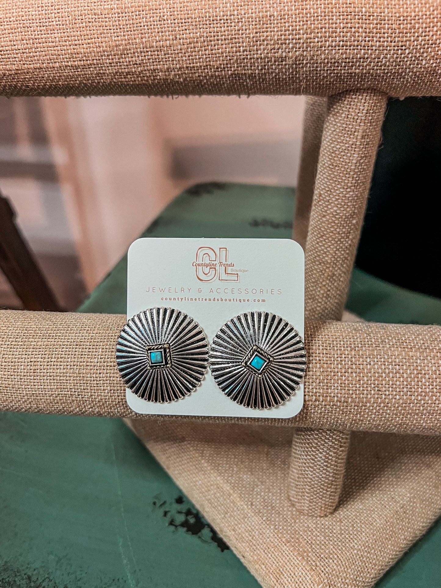 Silver Burst Post Earrings