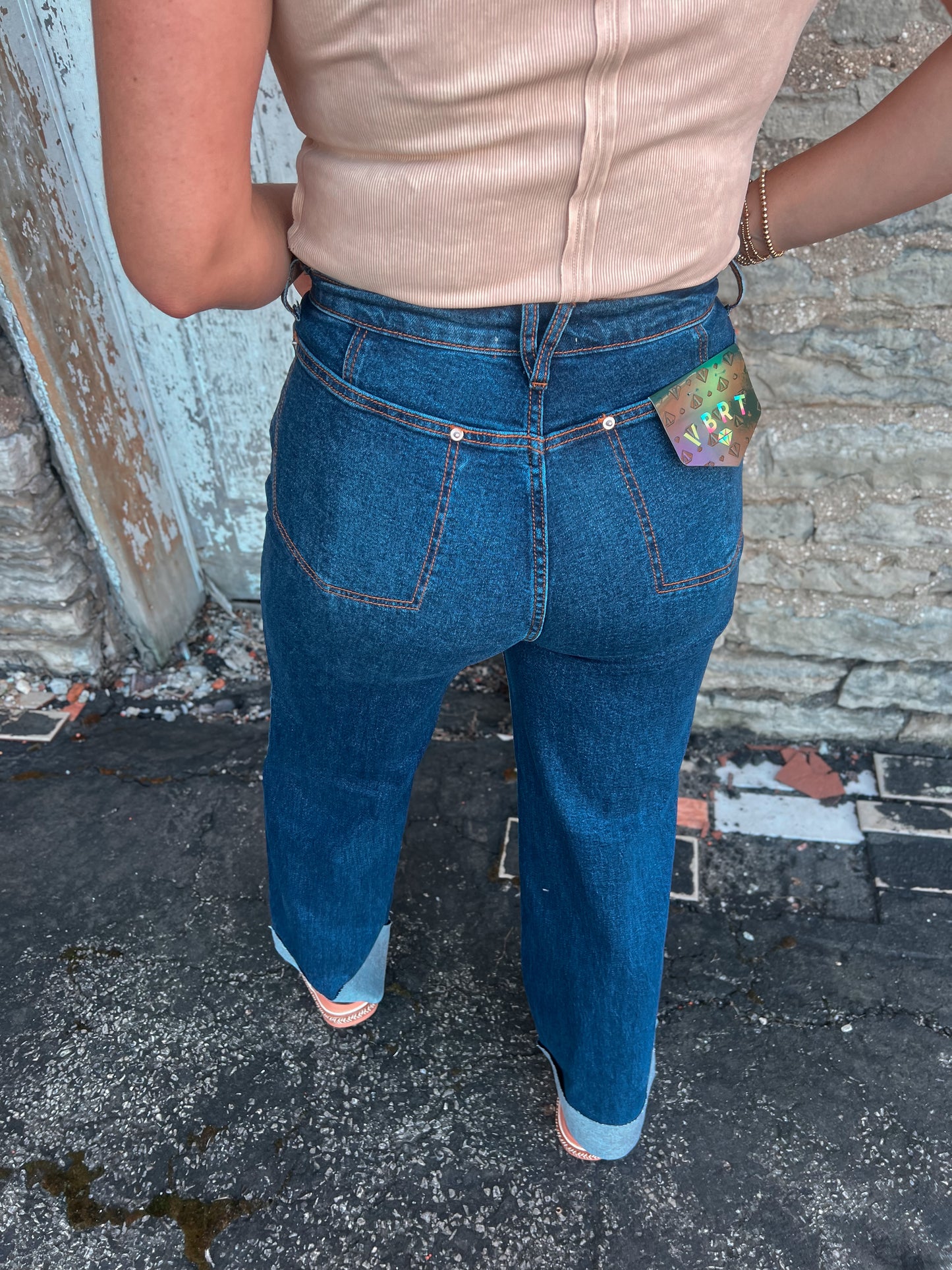 Dark Wash Wide Leg Jeans