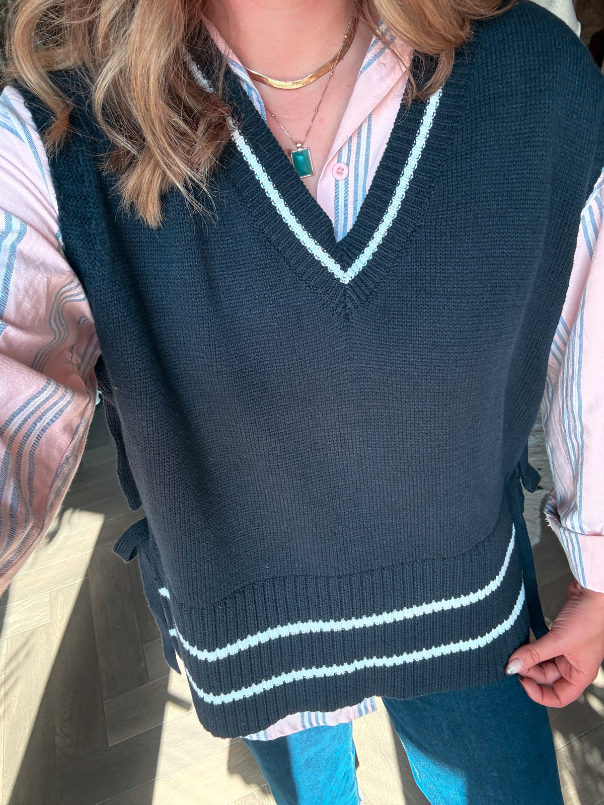 Navy Gal Sweater Vest