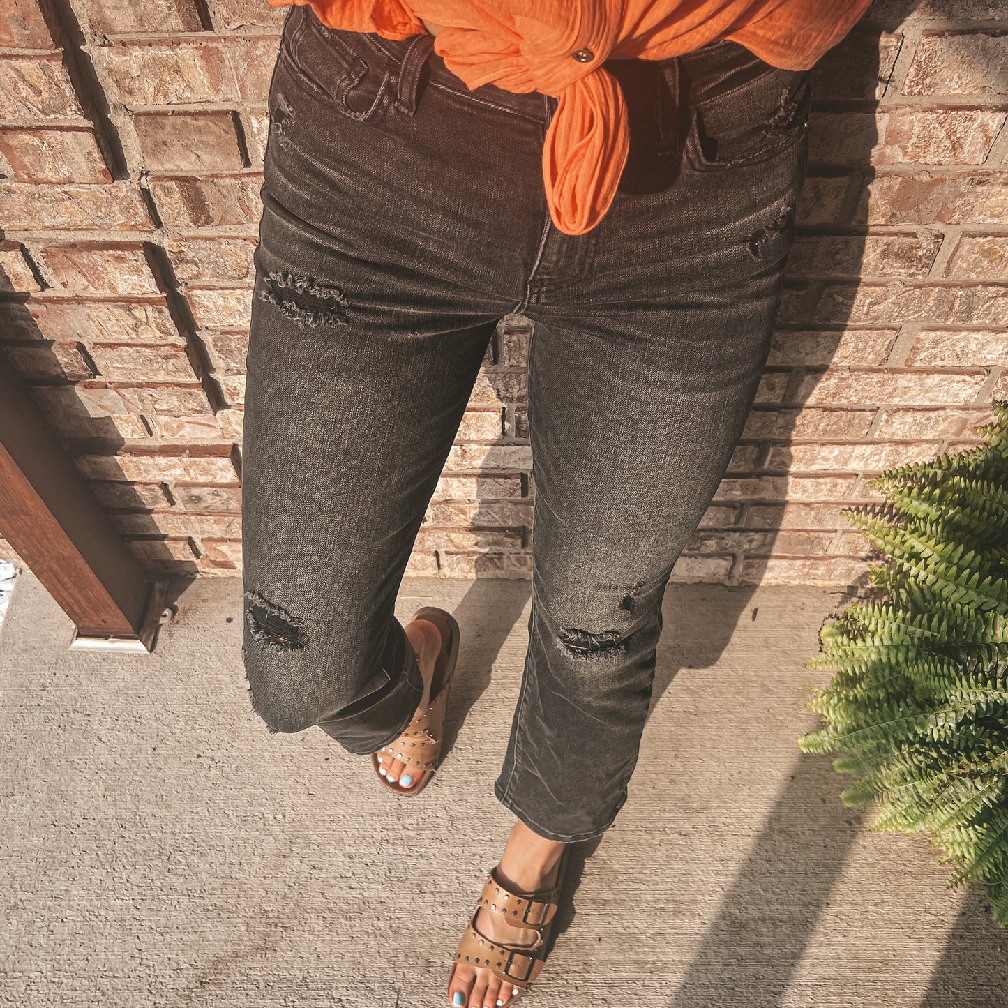 Black Vintage Straight Leg Jeans