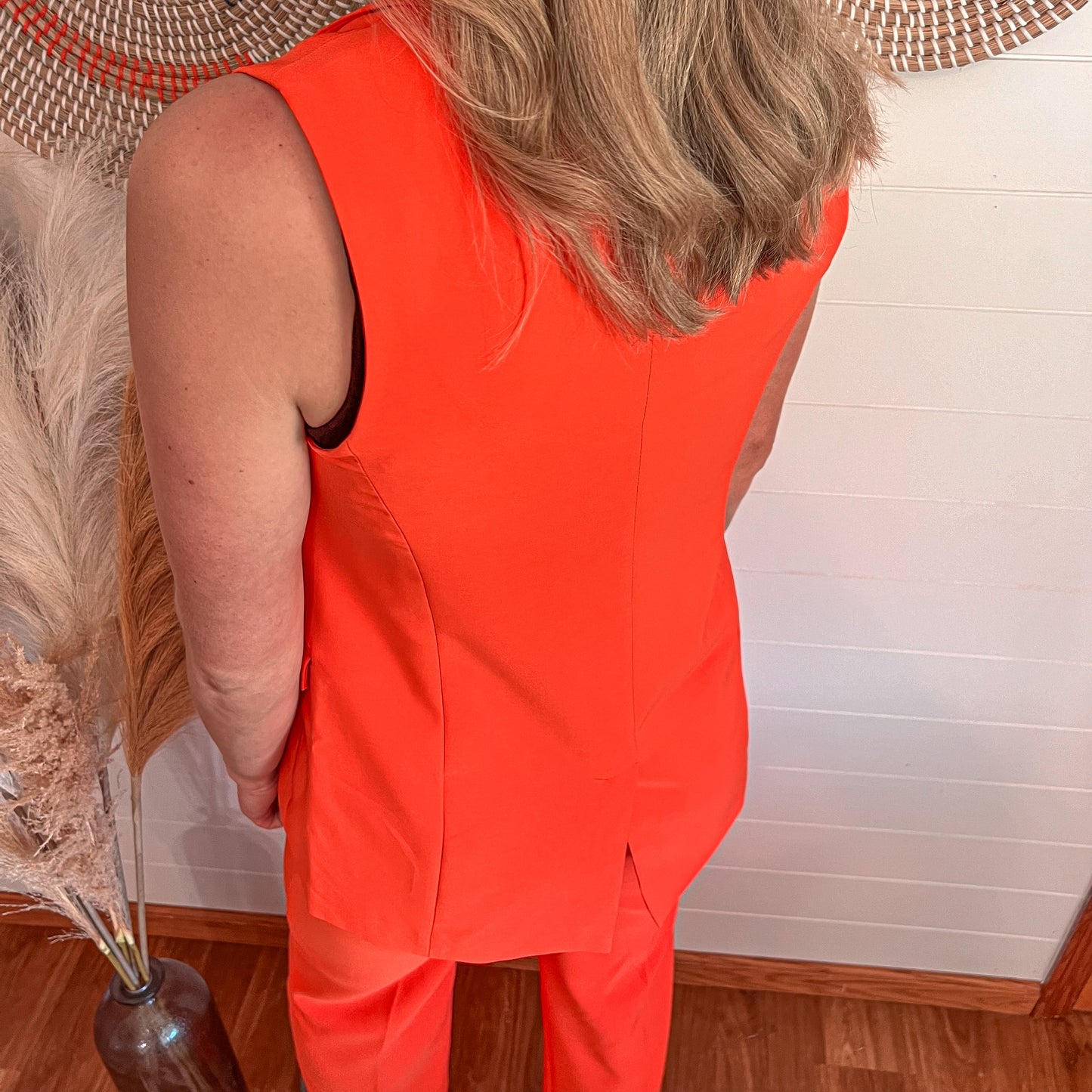 Orange Spice Blazer Vest
