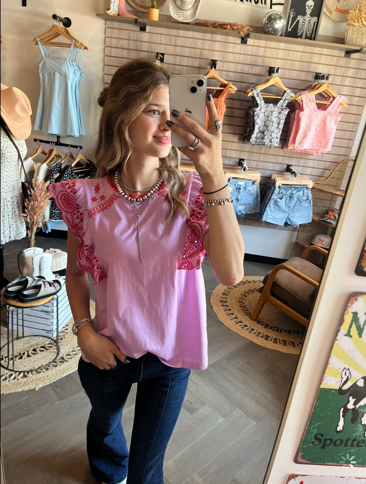 Lilac Rose Ruffle Top
