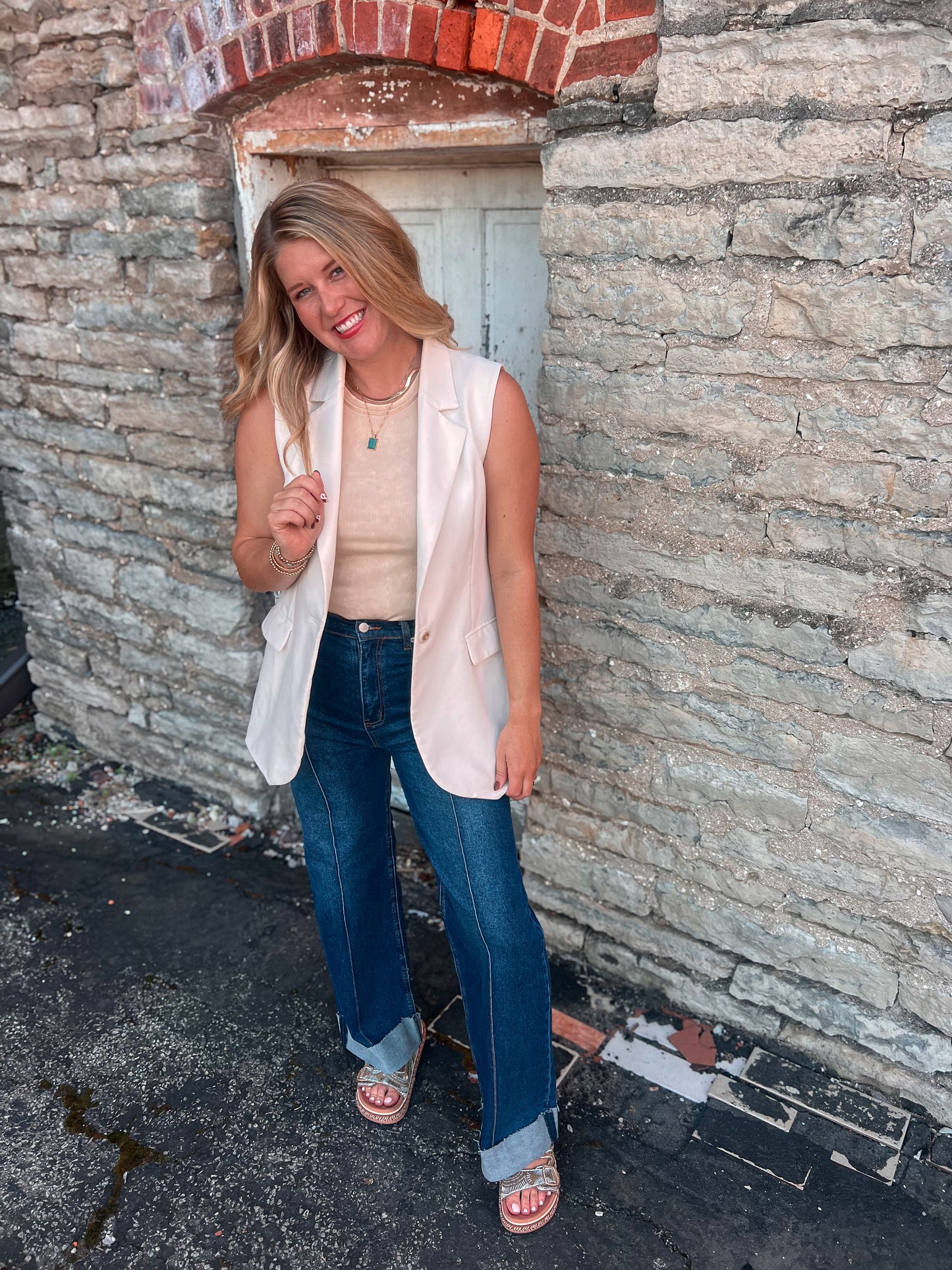 Dark Wash Wide Leg Jeans