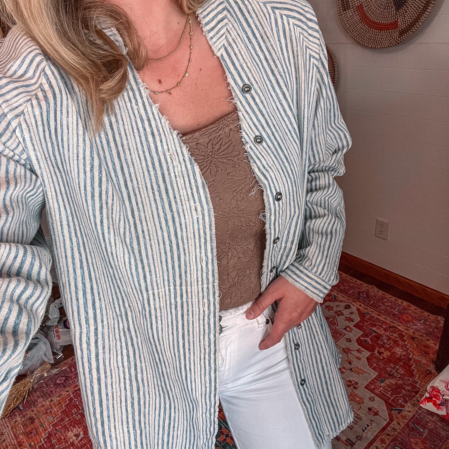 Breezy Blue Button down