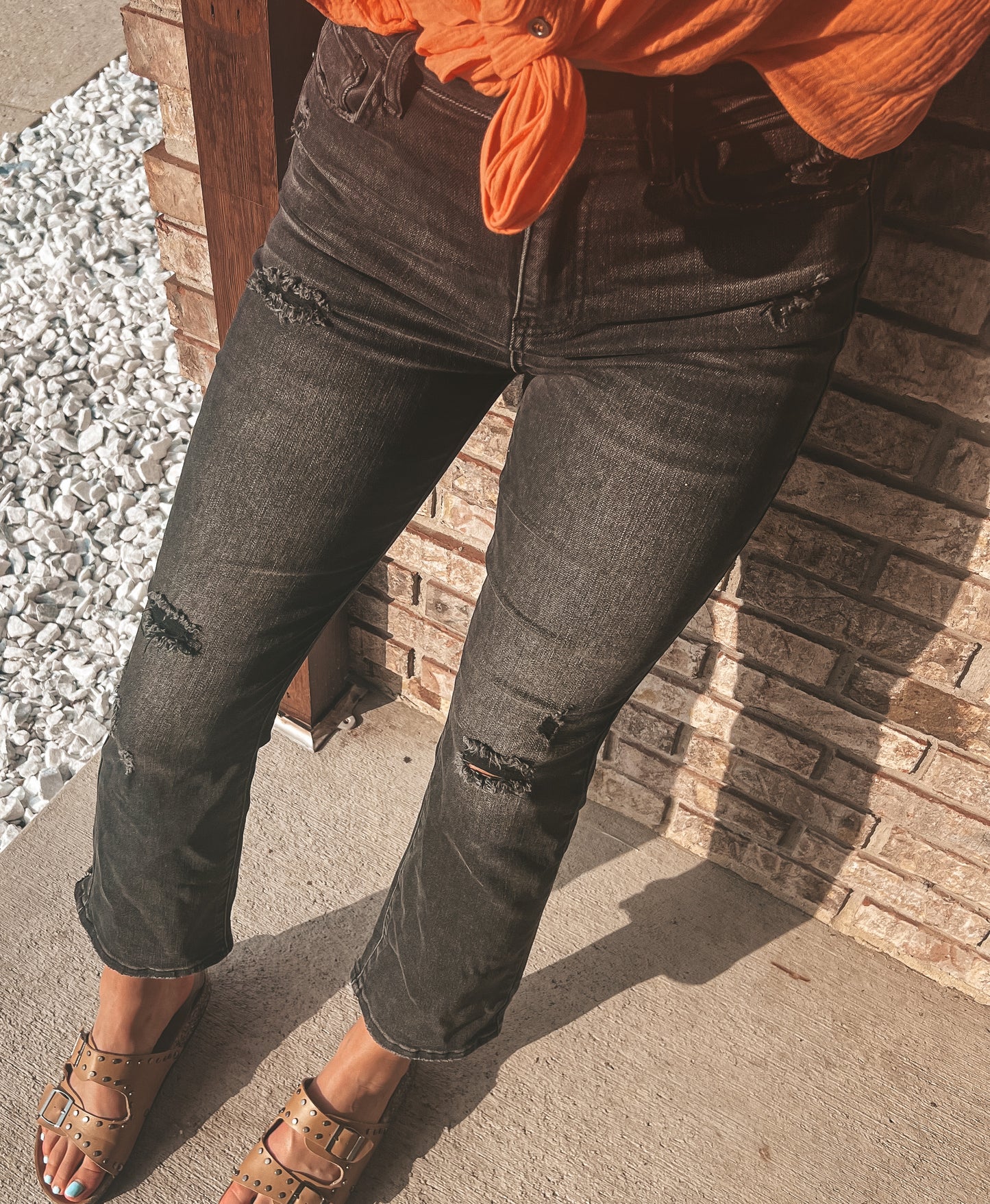Black Vintage Straight Leg Jeans