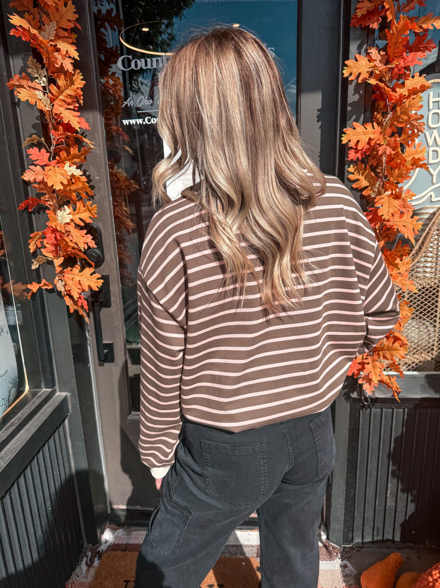 Stripe French Terry Pullover