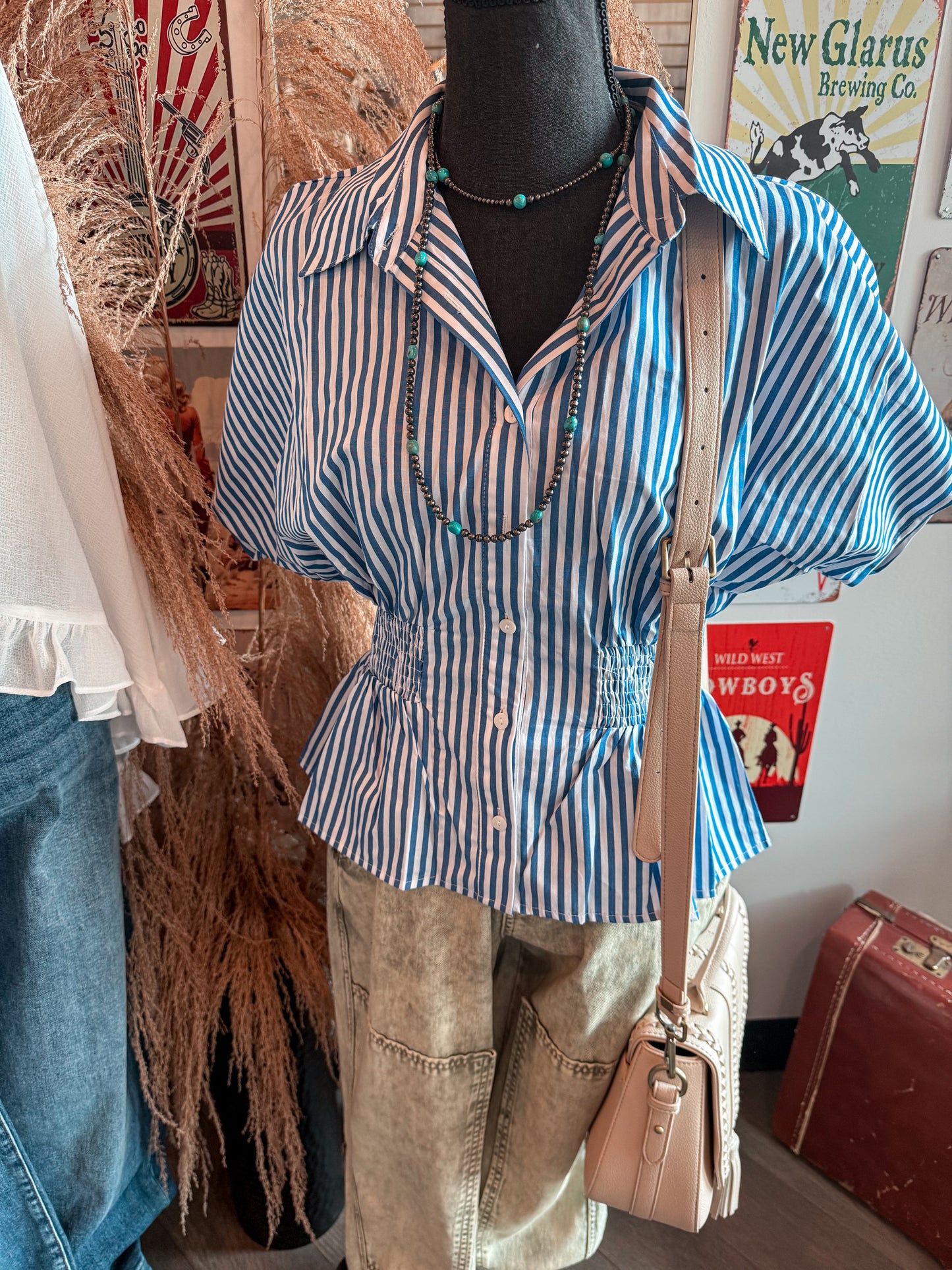 Blue Skies Smocked Blouse