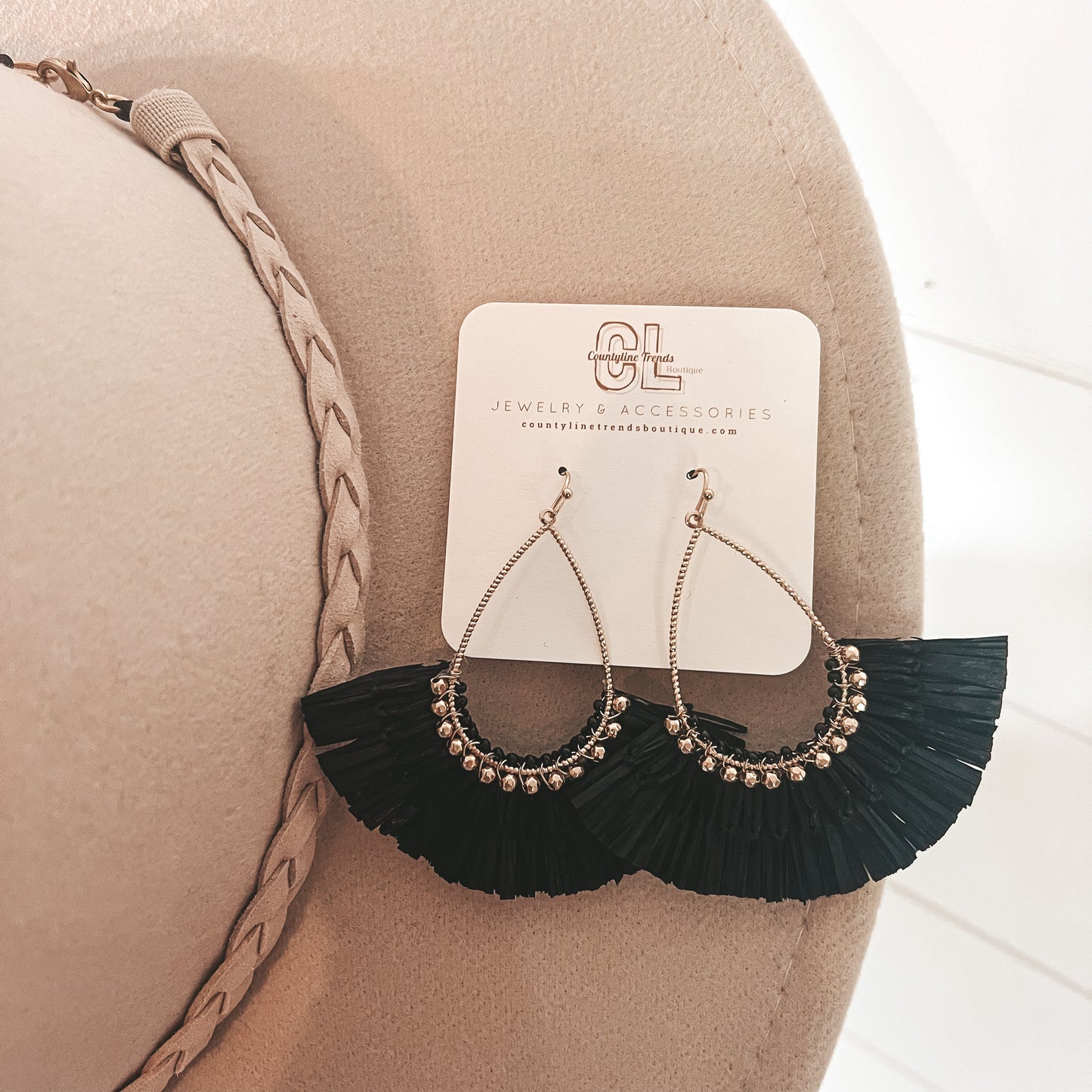 Black Flutter Earrings