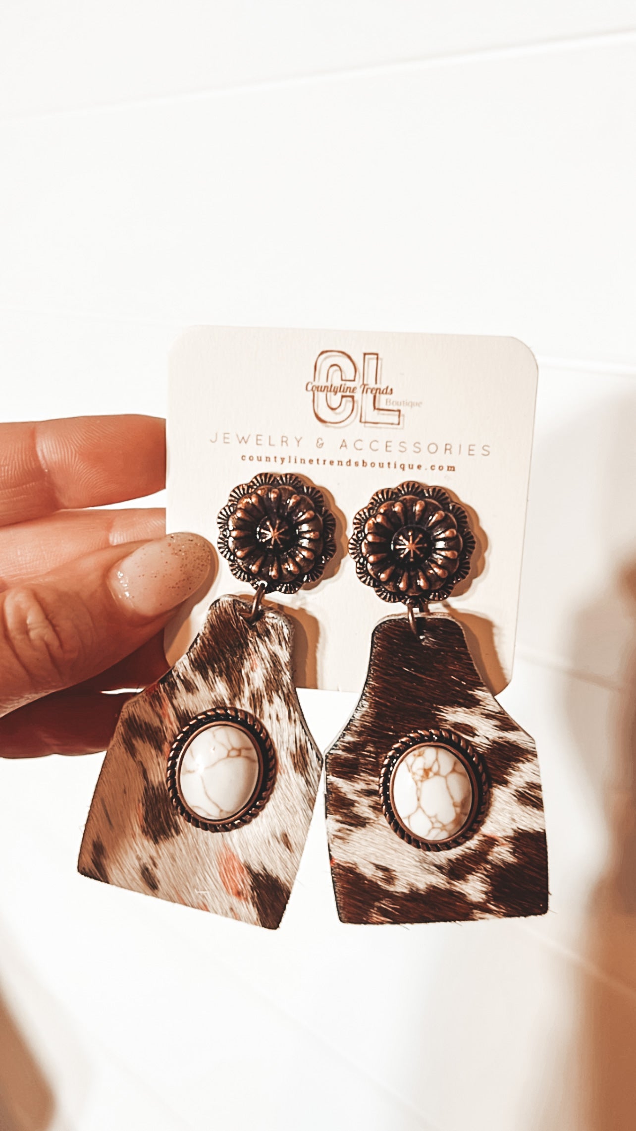 The Barbie Cowhide Earrings