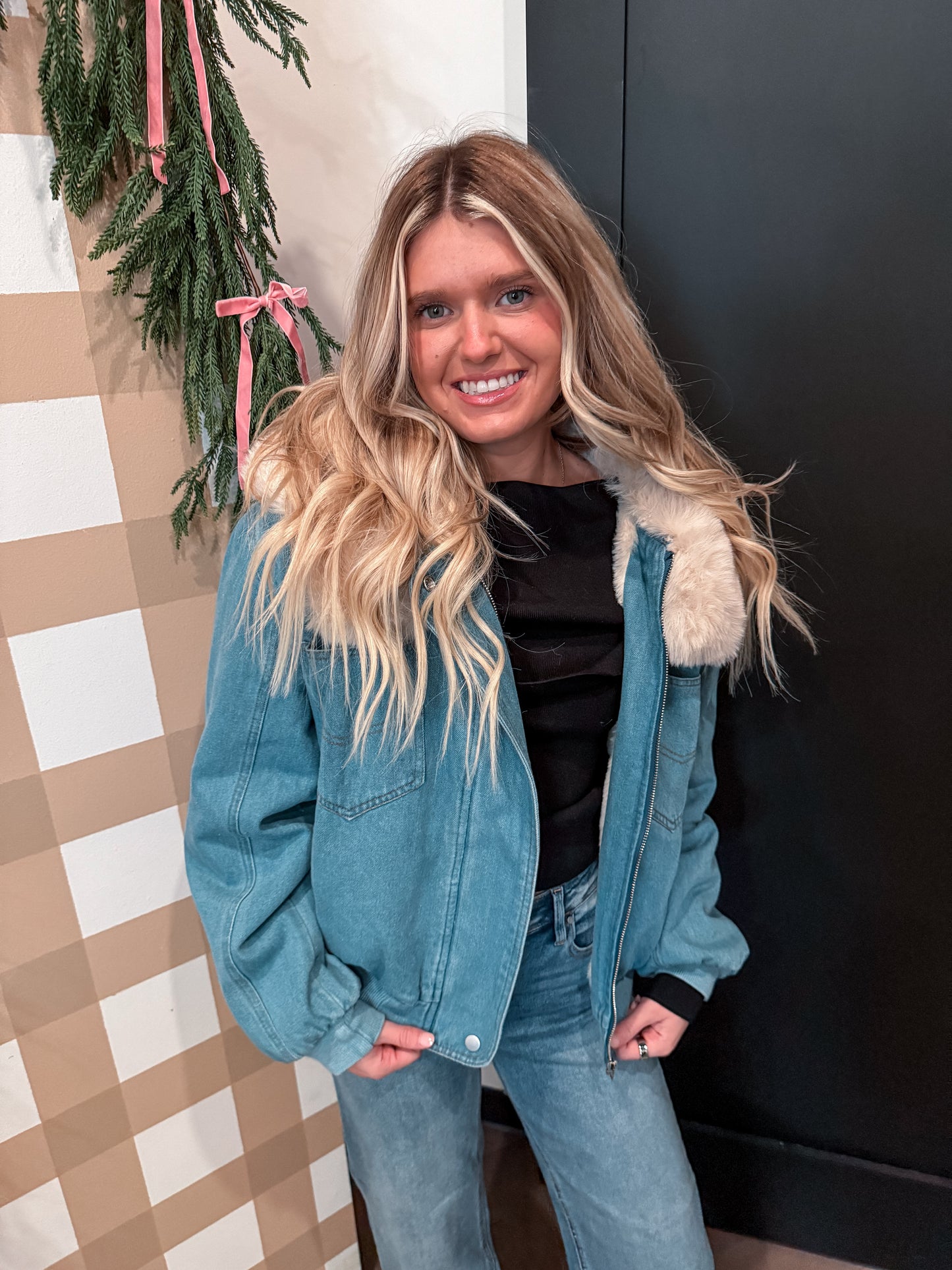 Faux Fur Denim jacket