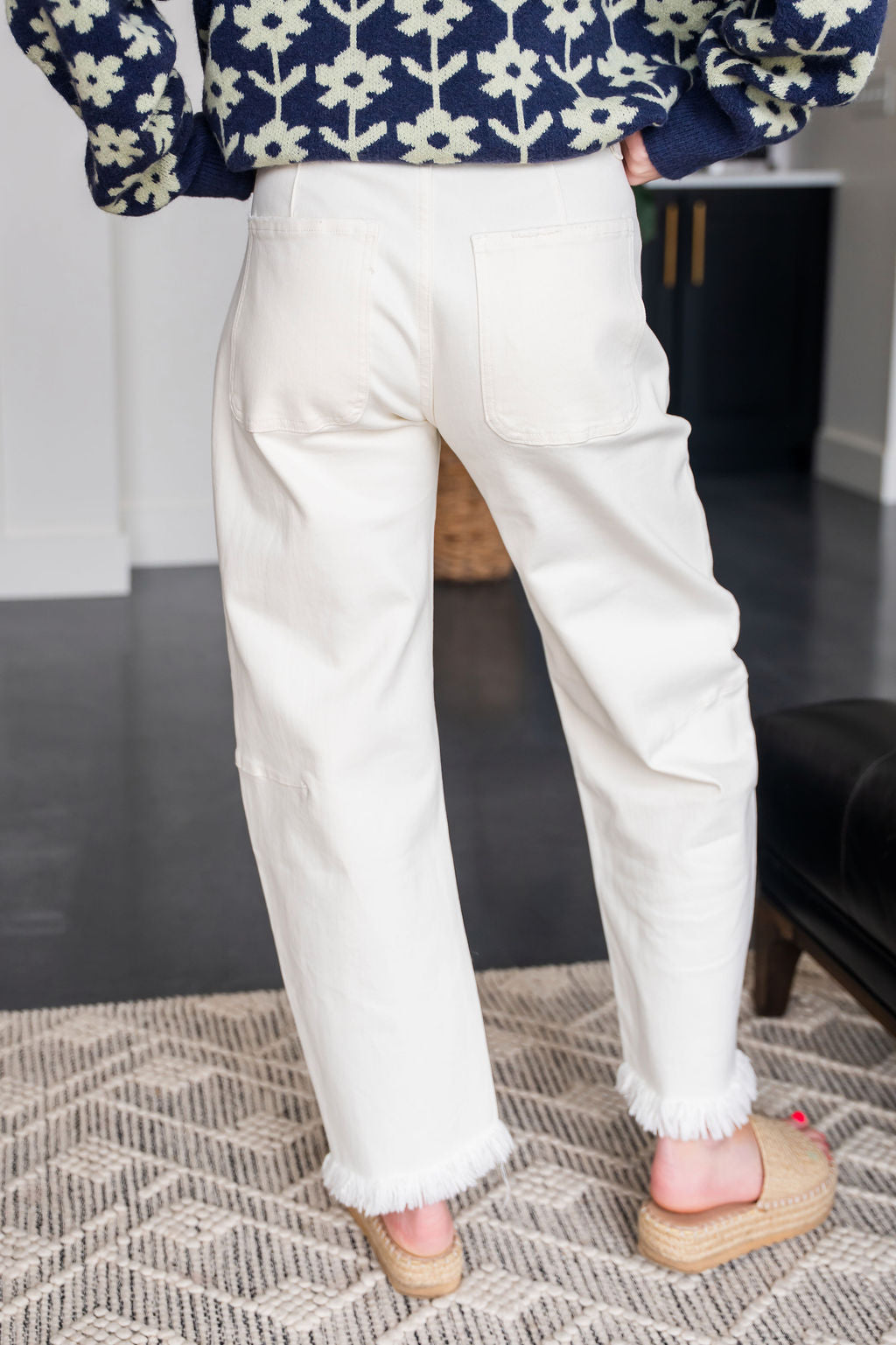 Ivory Barrel Jeans