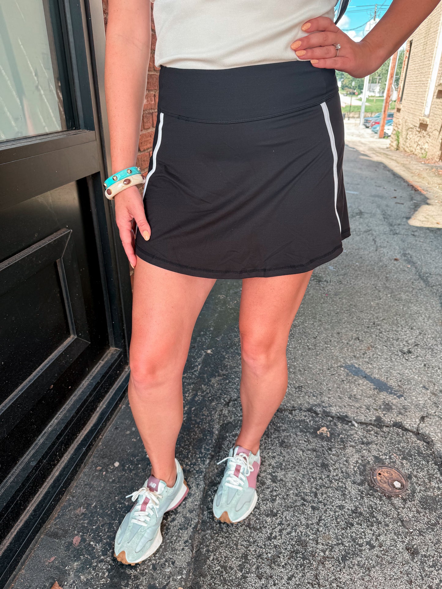 Stripe Skort