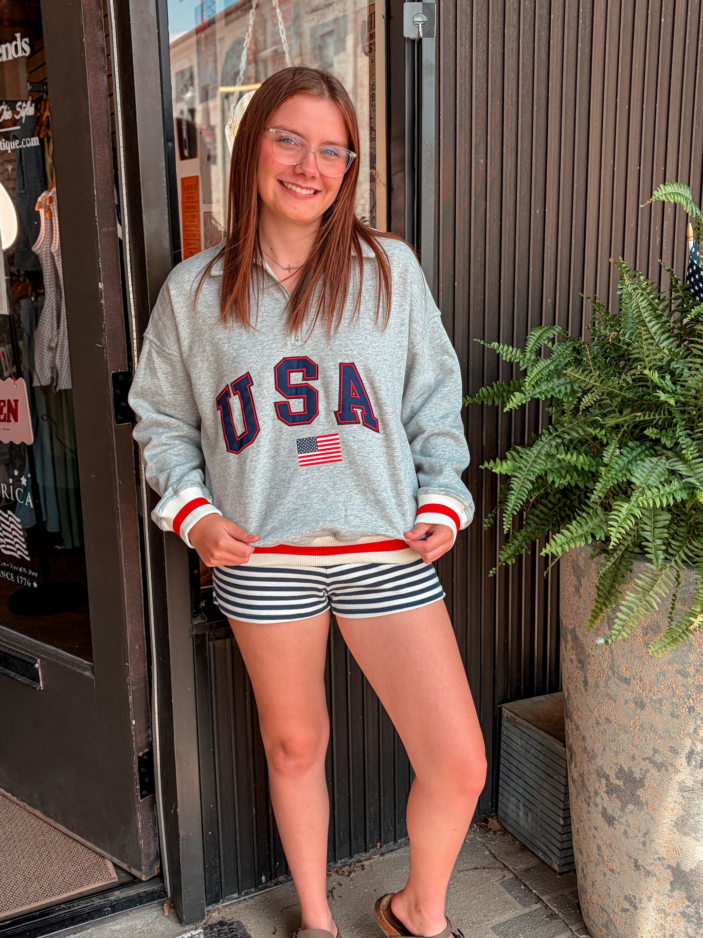USA Quarter Zip Pullover