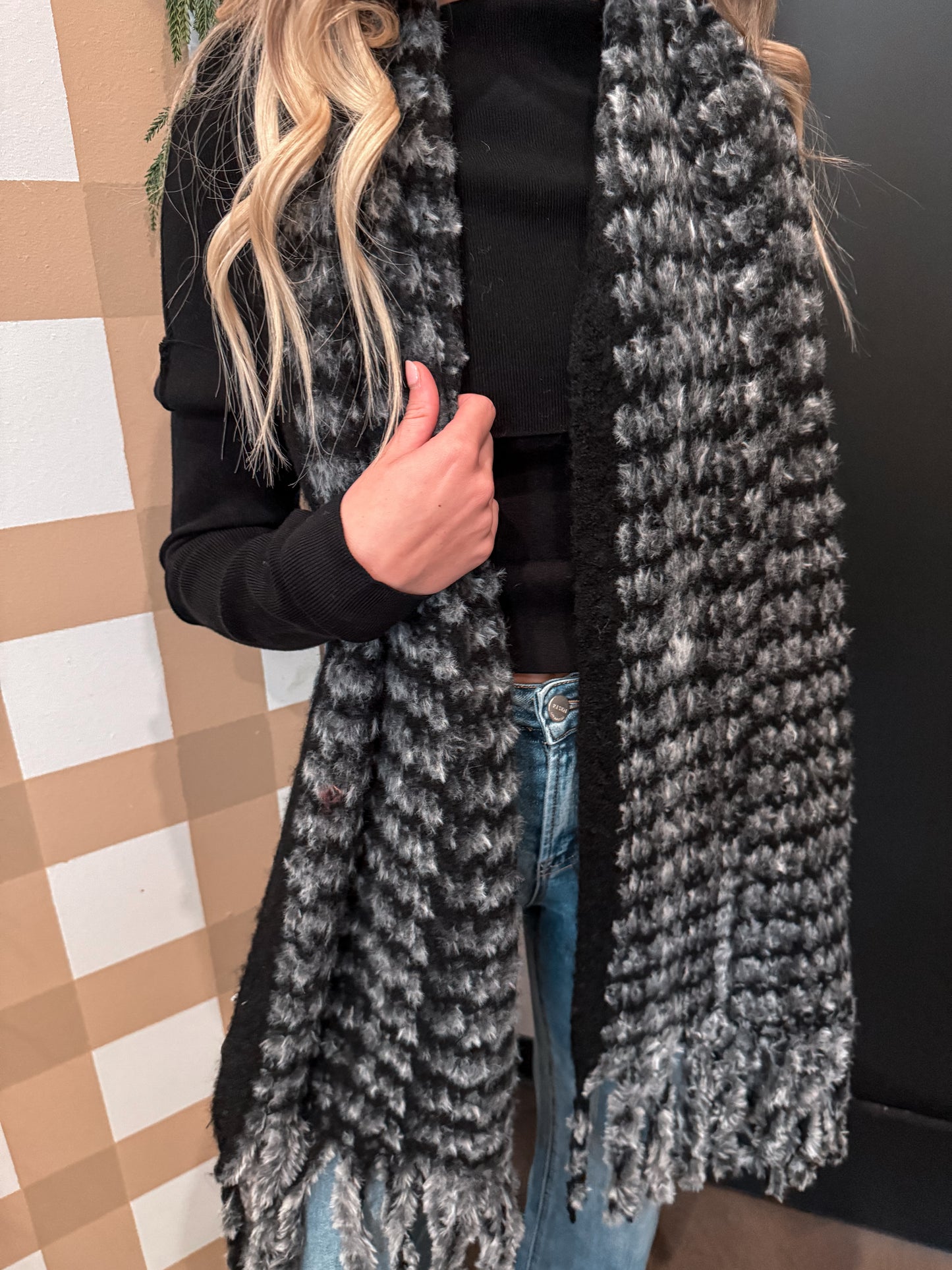 Black Ultra Soft Scarf