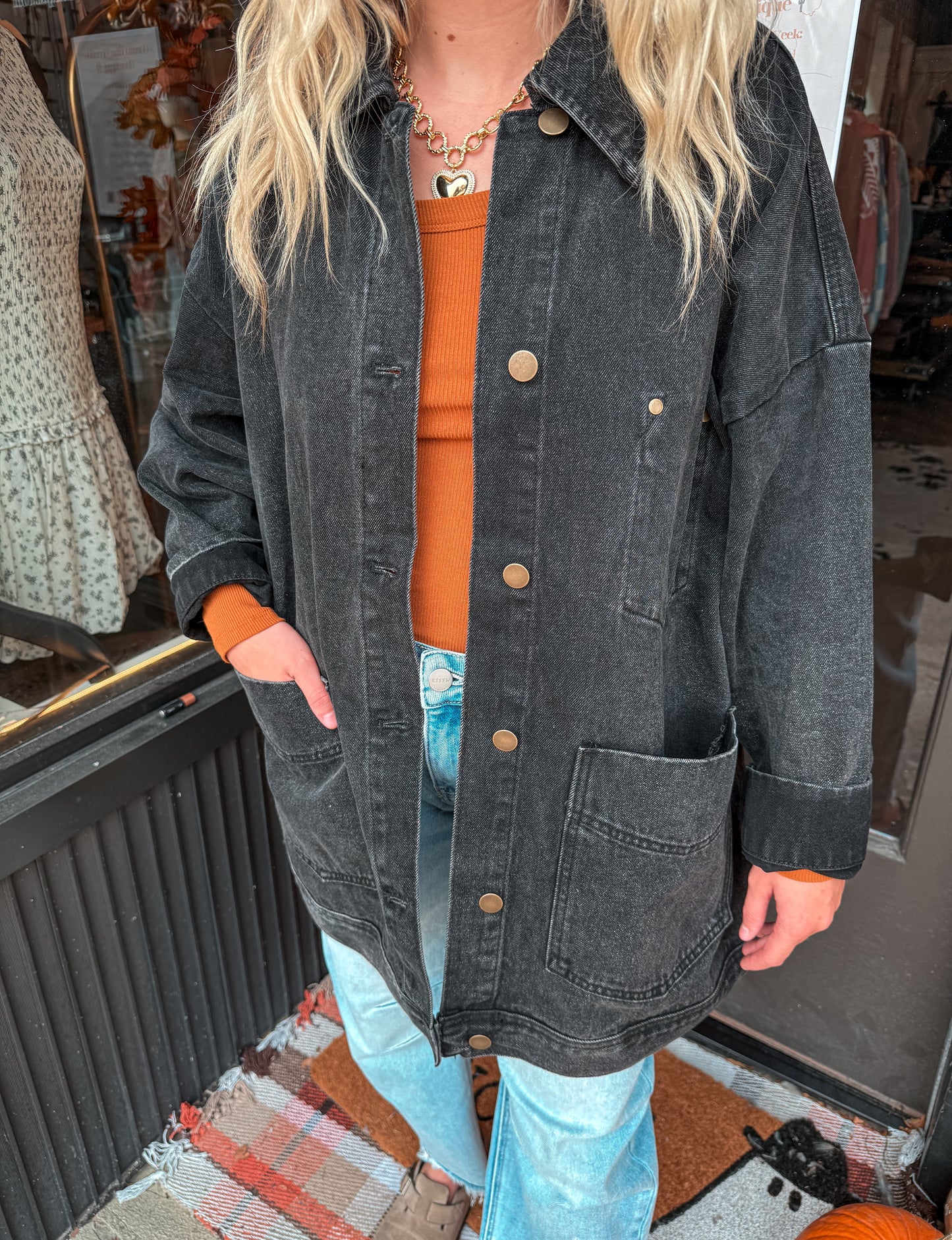 Charcoal Denim Jacket