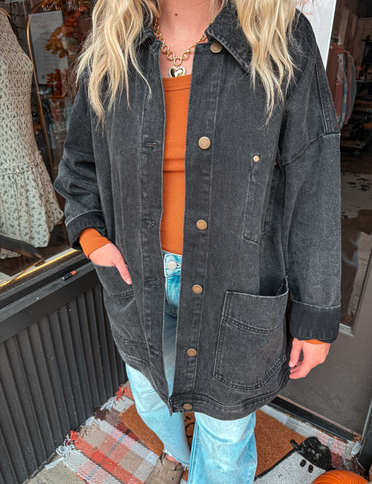 Charcoal Denim Jacket