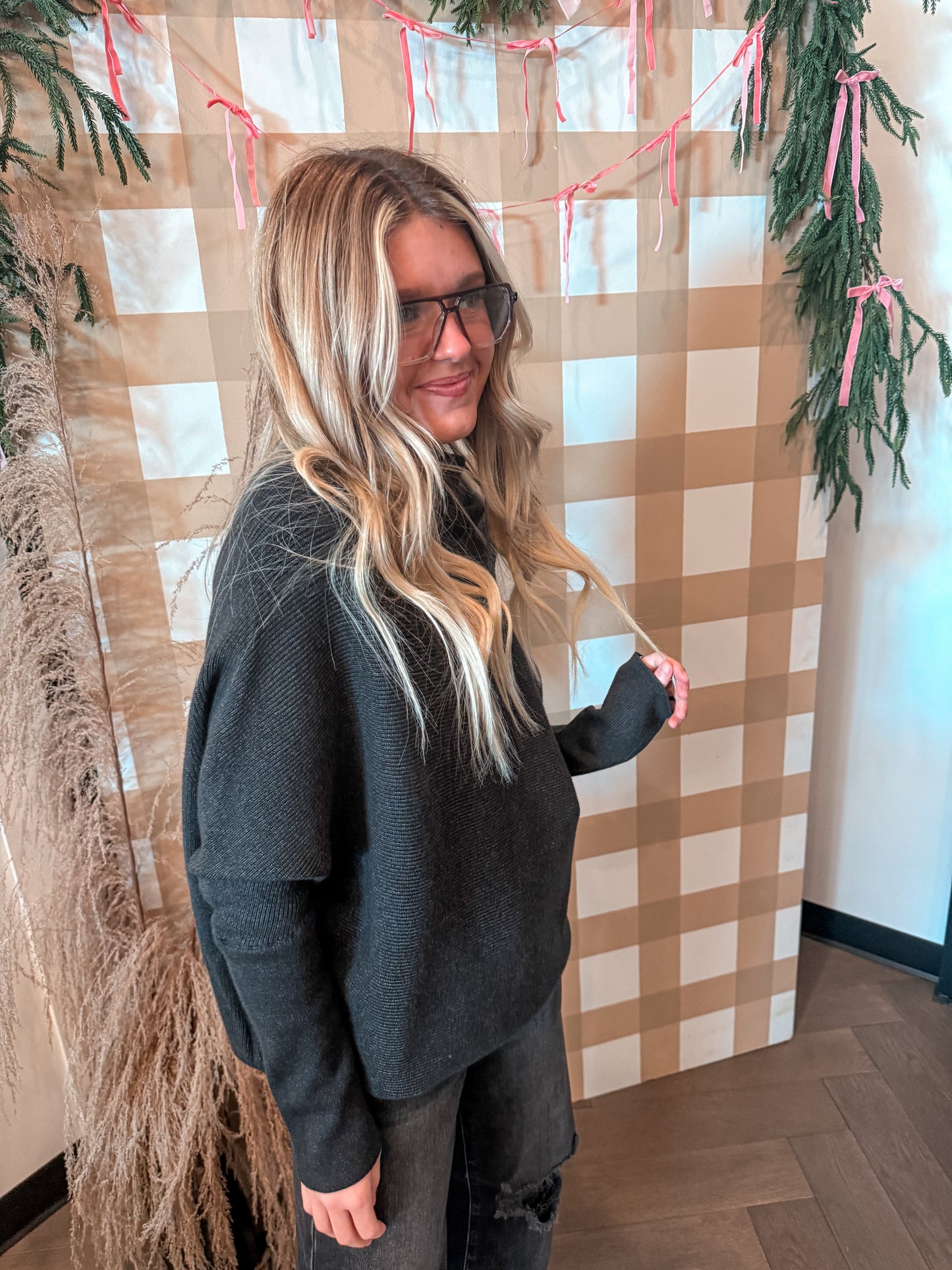 Charcoal Dolman Sweater