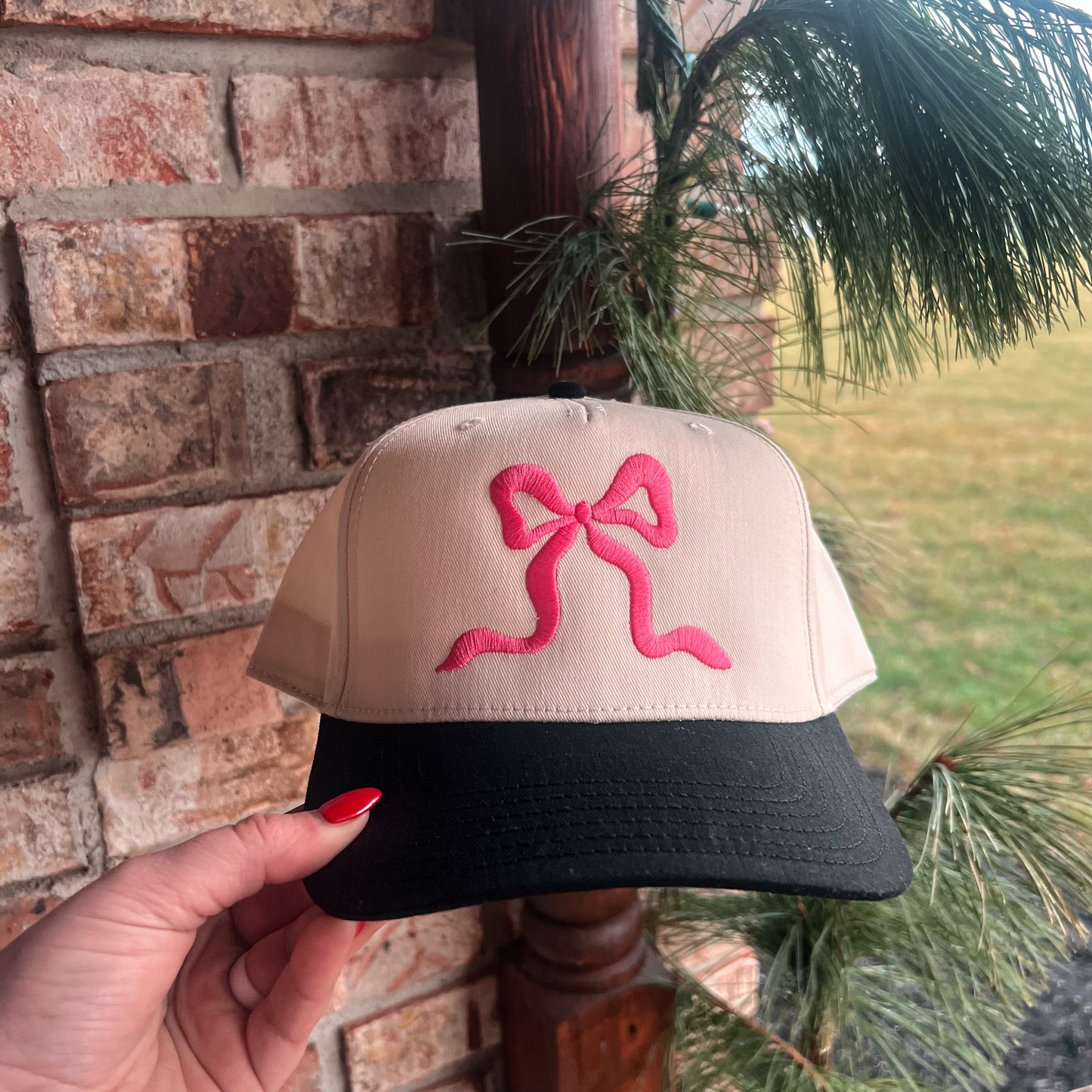 Pink Bow Trucker Hat