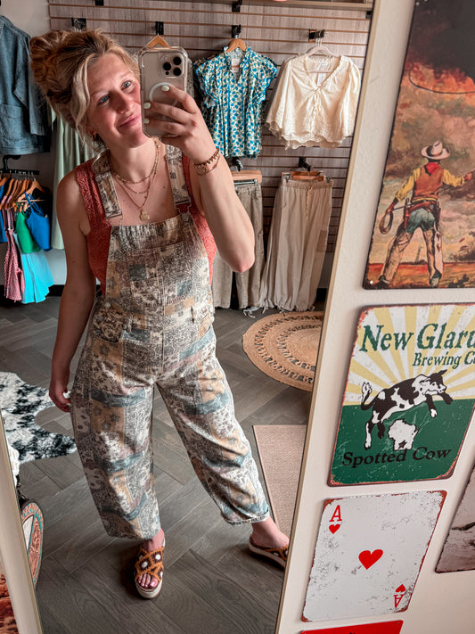 Boho Denim Overalls