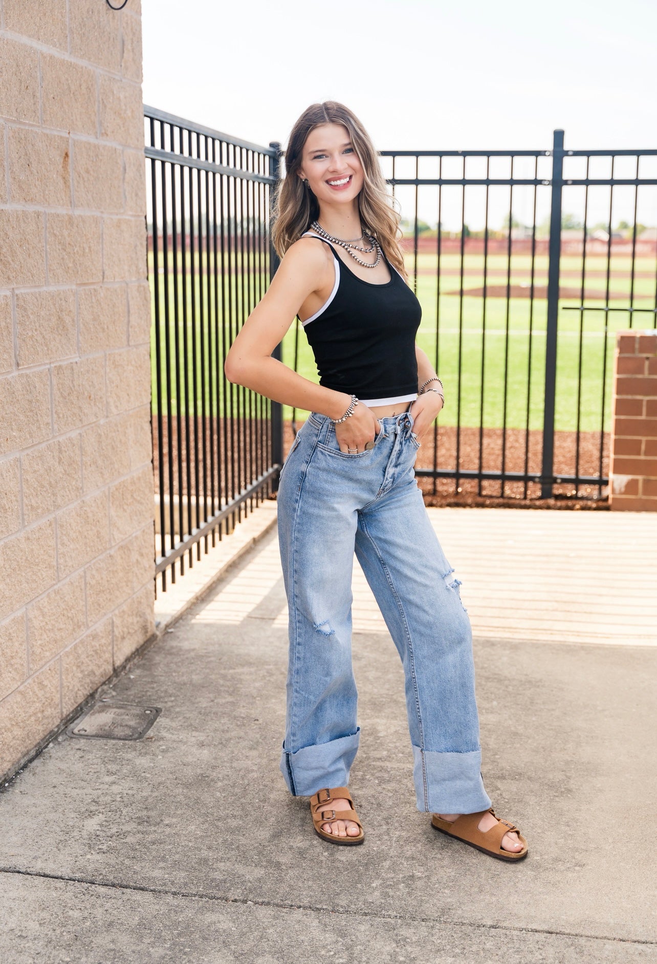 High Cuff Lightwash Jeans