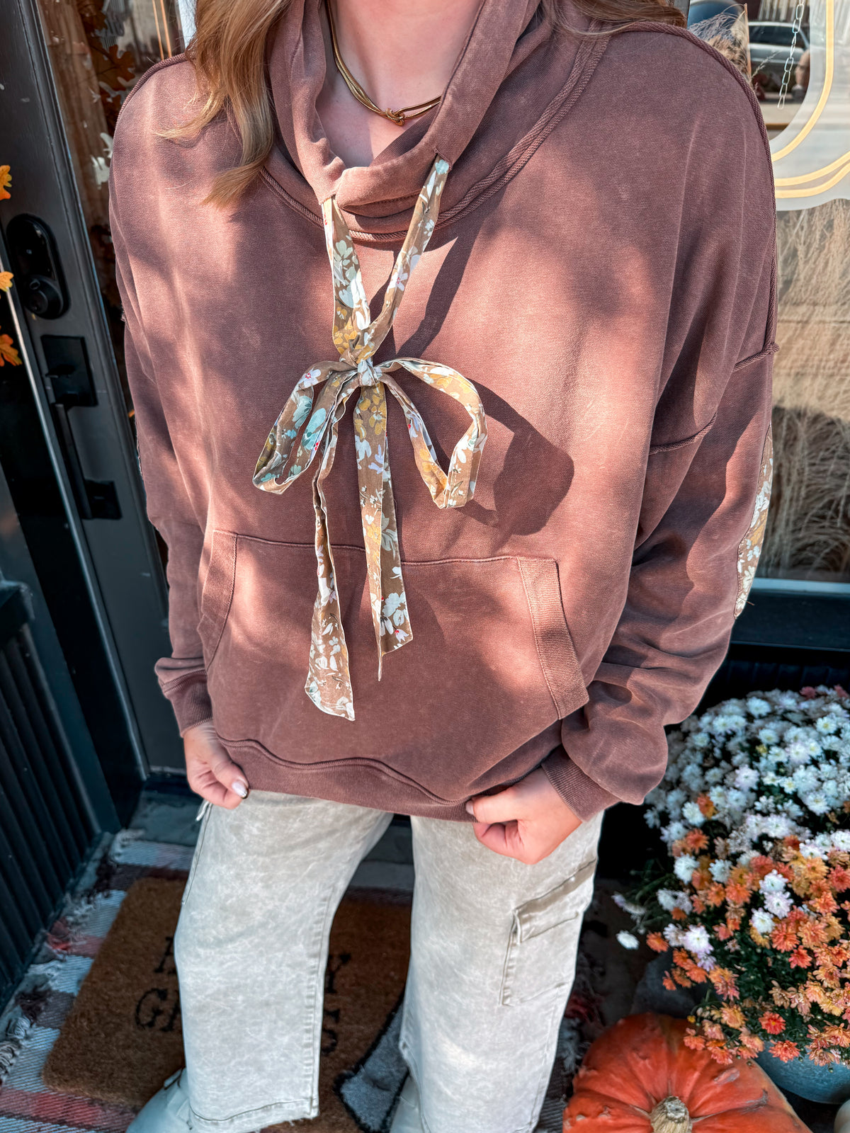 Floral Patch Pullover
