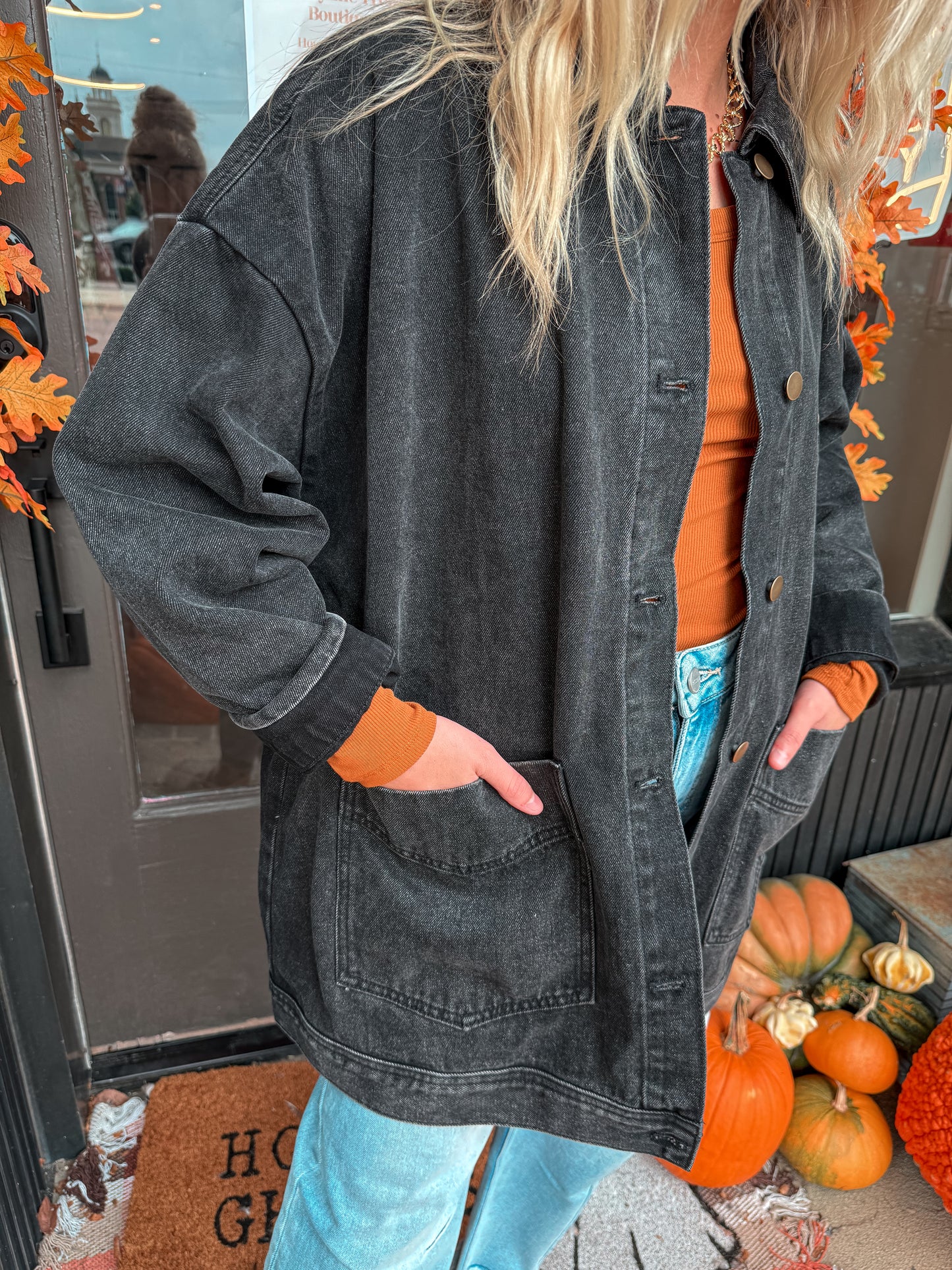 Charcoal Denim Jacket