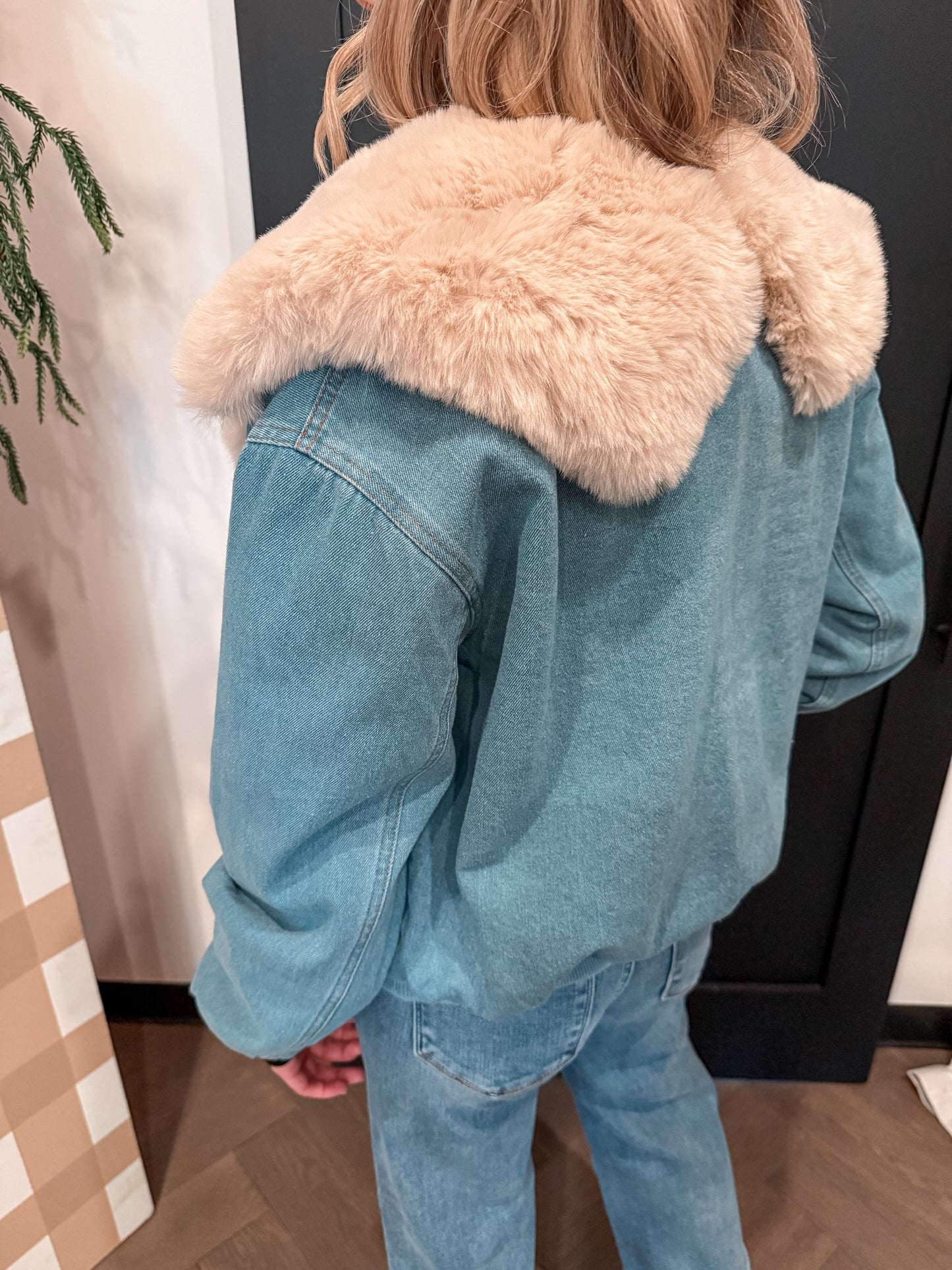 Faux Fur Denim jacket