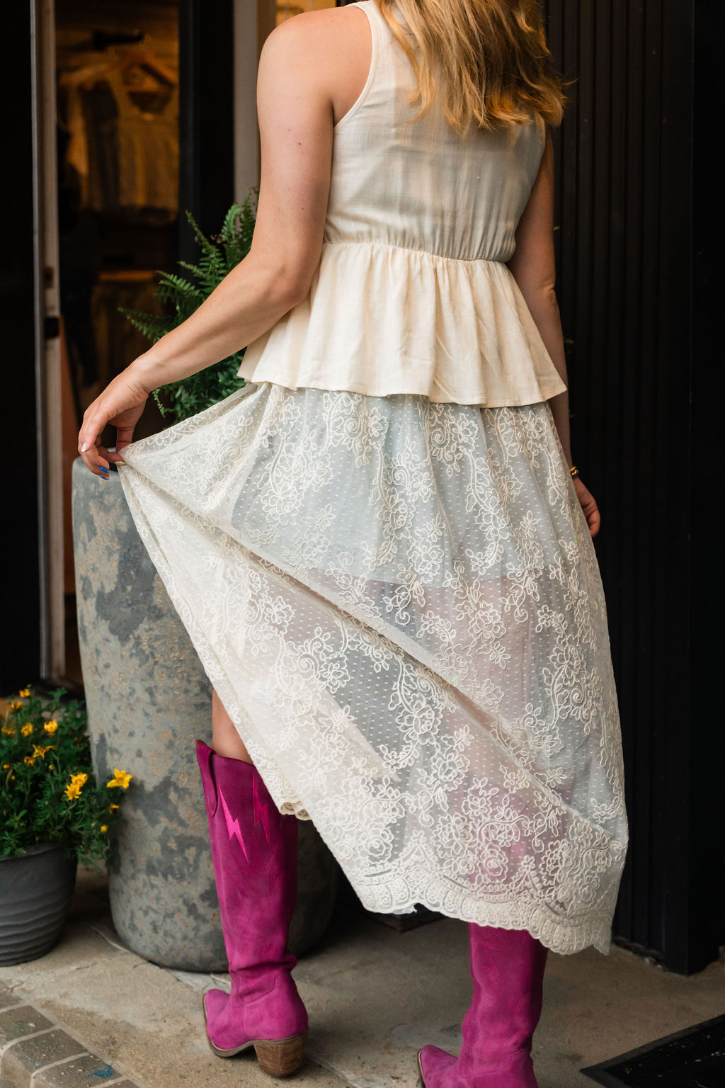 Lace & Grace Maxi Vest