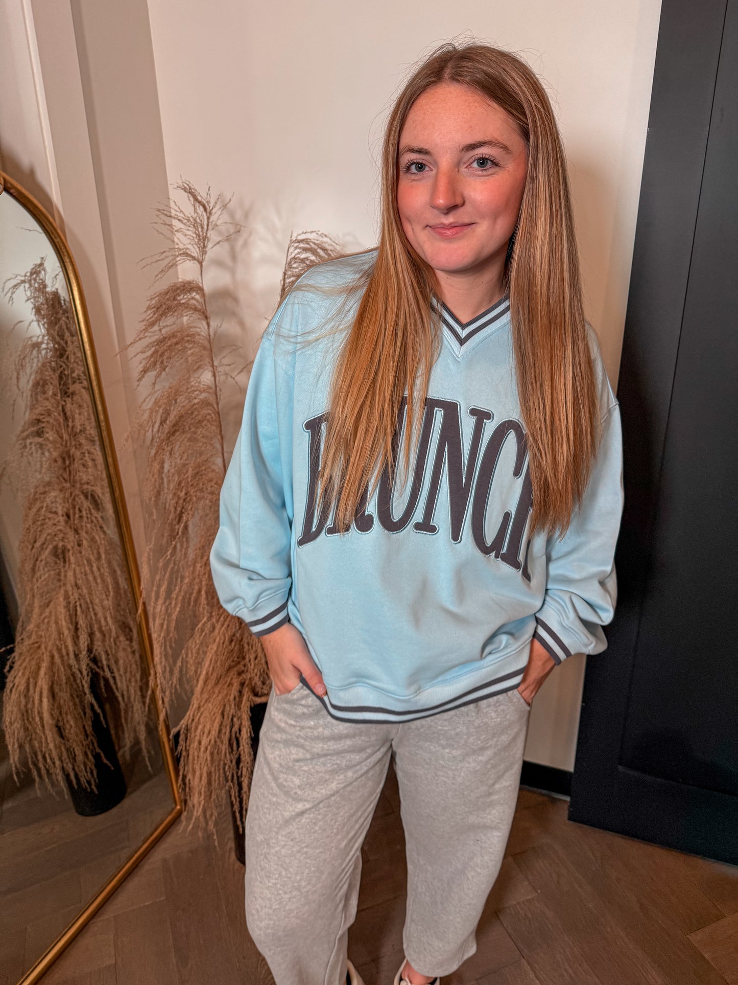 Brunch Vintage V- Neck Sweatshirt