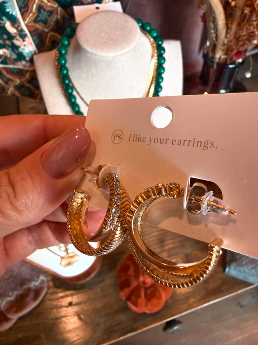 Sardust Hoop Earrings