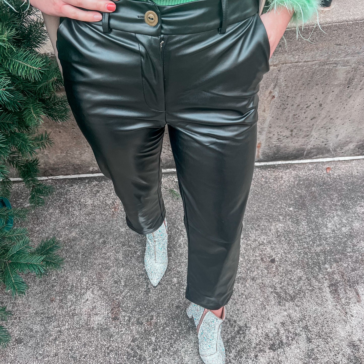 Leather Paper Bag Pant