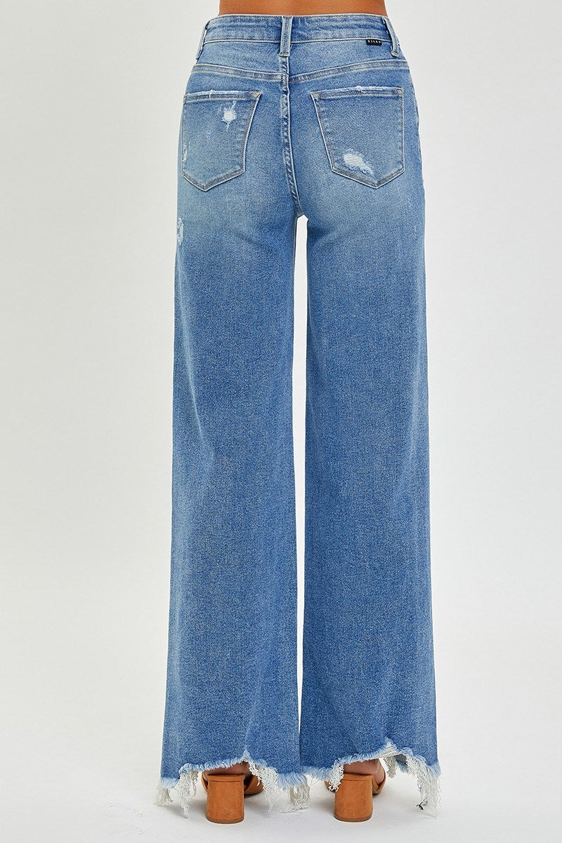 Risen Vintage Hem Jeans