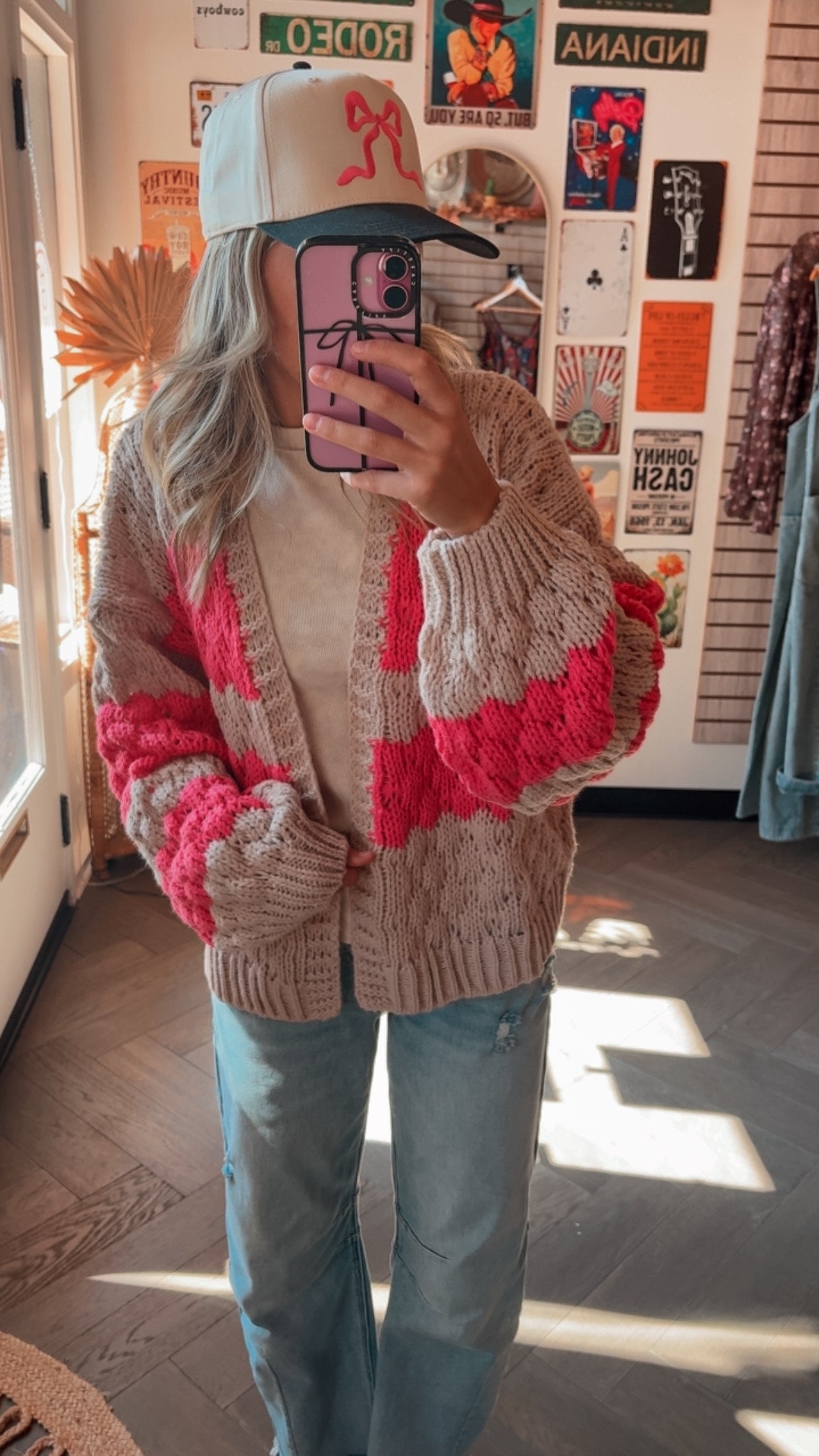 Punchy Pink Cardigan