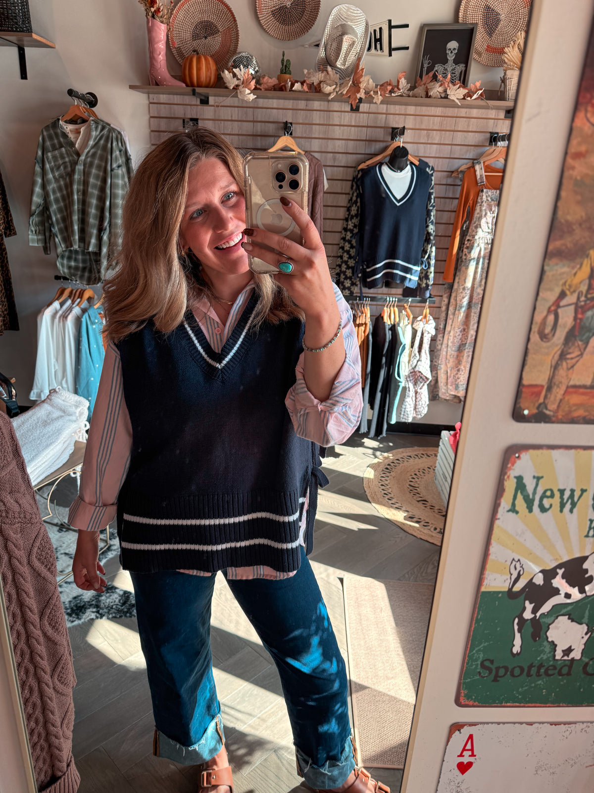 Navy Gal Sweater Vest