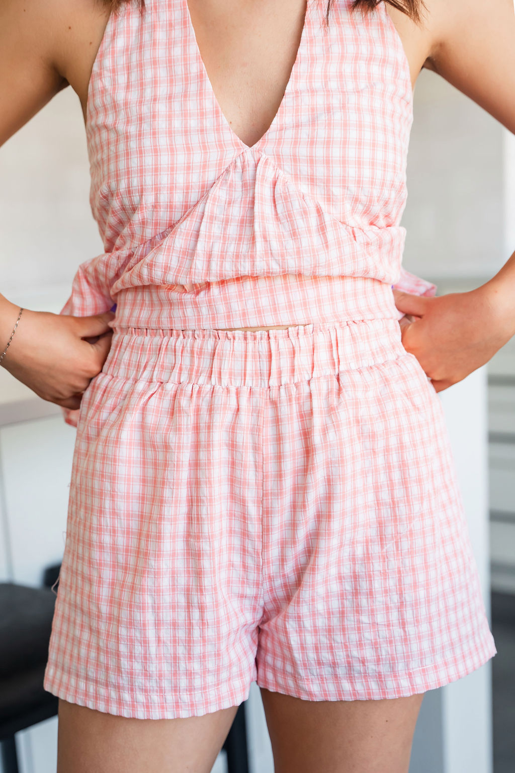 Peachy Gal Plaid Shorts