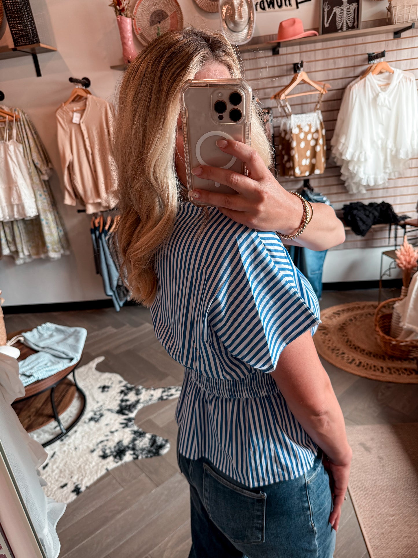 Blue Skies Smocked Blouse