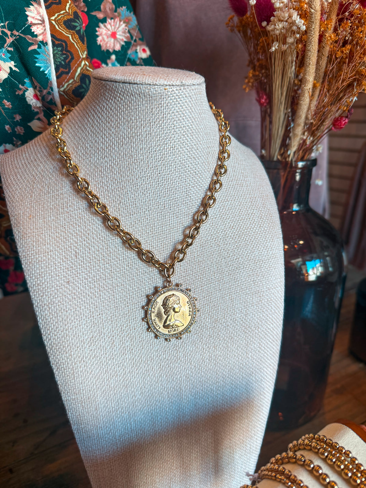 Love Each Other Bangle Necklace