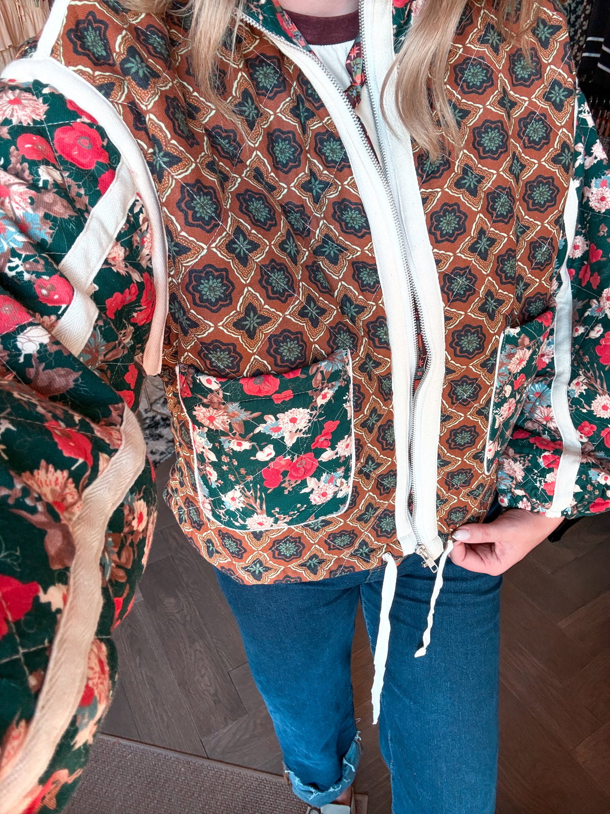 Seasons Patch Quilt Jacket