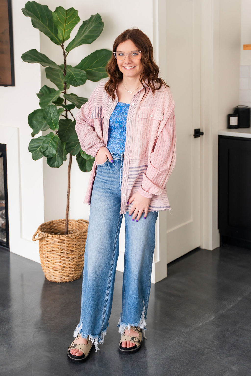 Spring Stripe Button Down