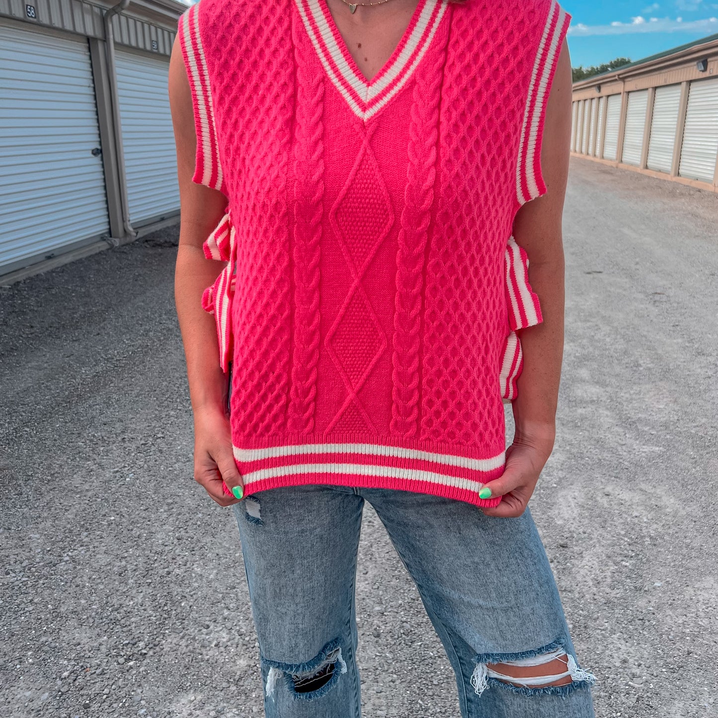 Pink Pony Girl Sweater Vest