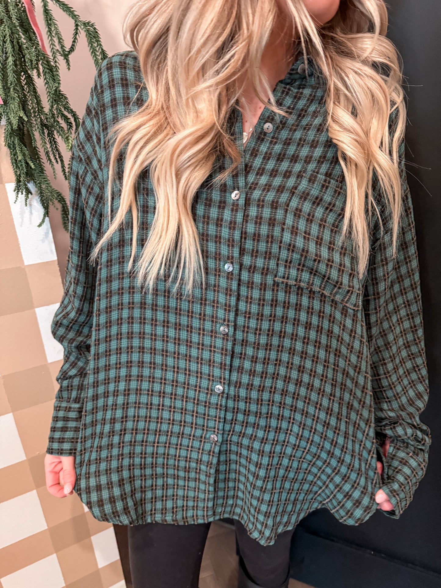 Mia Green Flannel