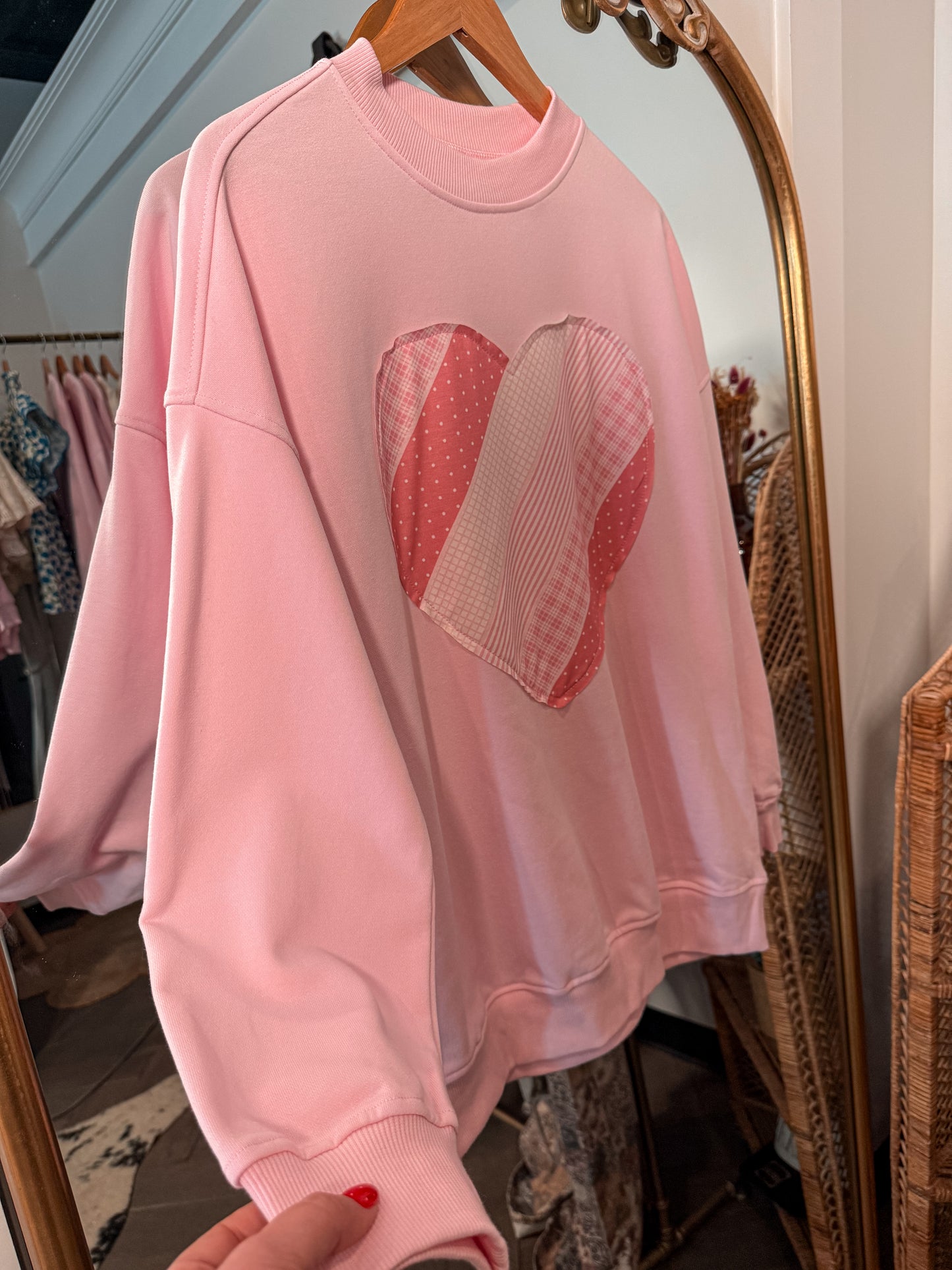 Quilted Heart Pullover