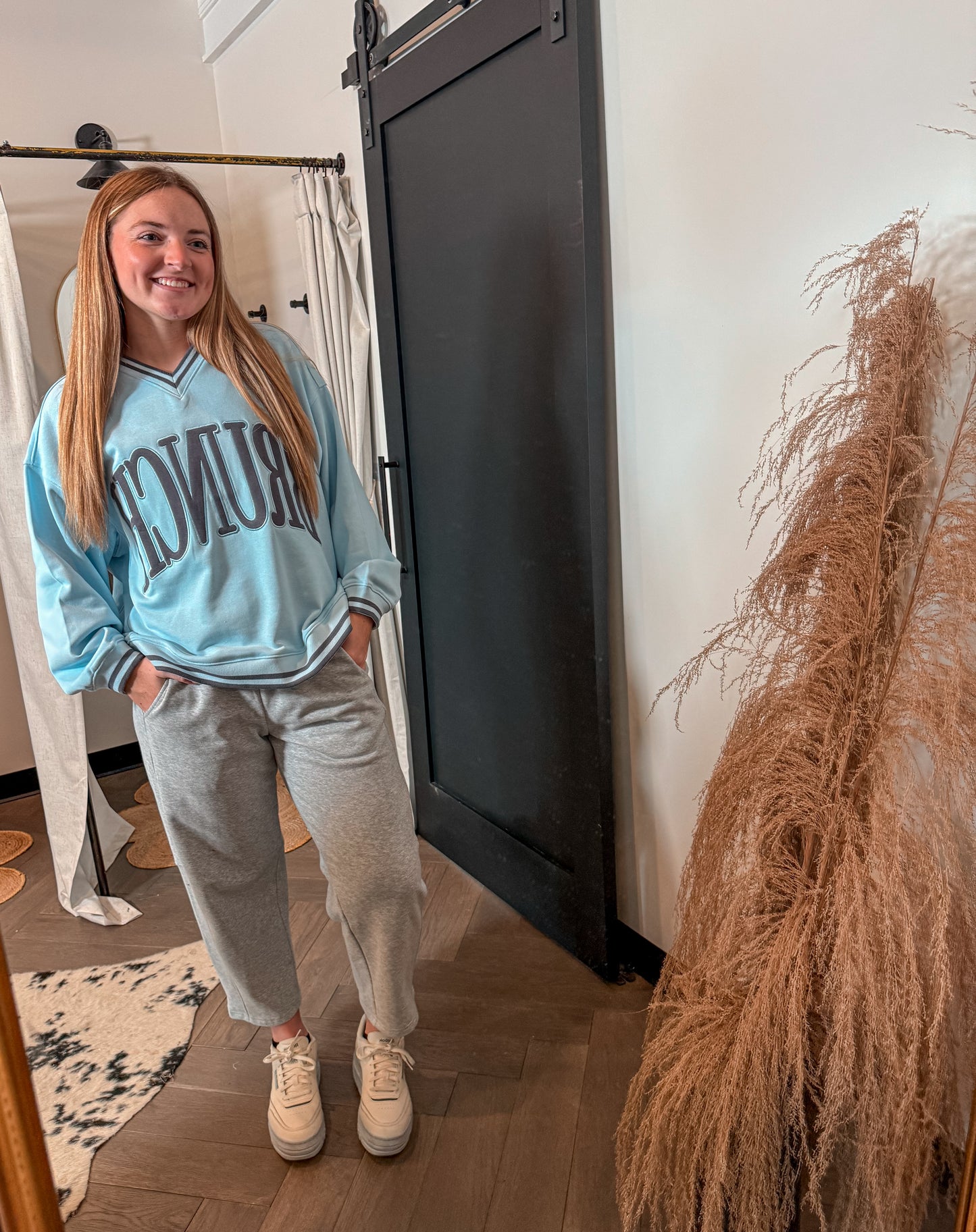 Brunch Vintage V- Neck Sweatshirt