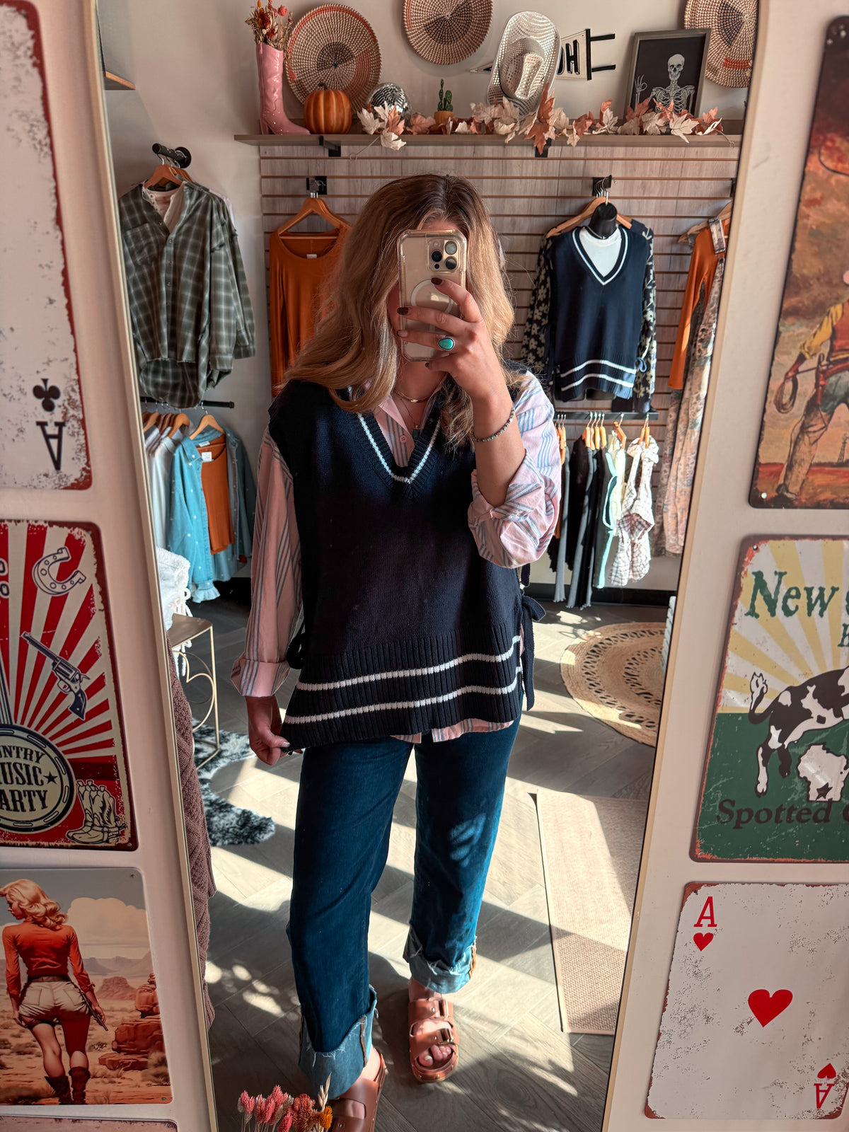 Navy Gal Sweater Vest