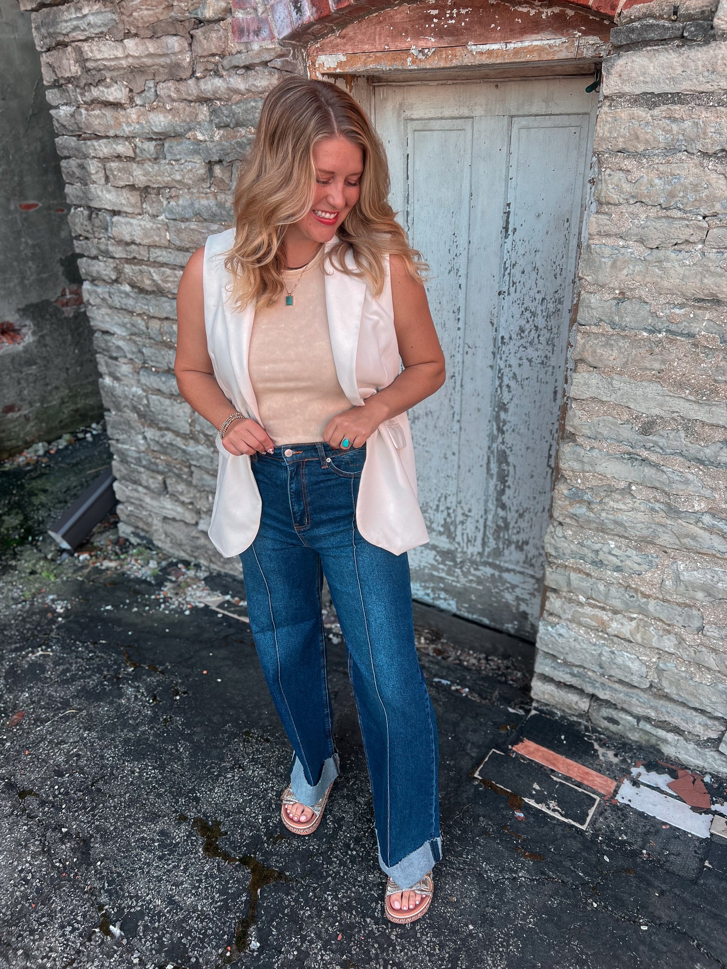 Dark Wash Wide Leg Jeans